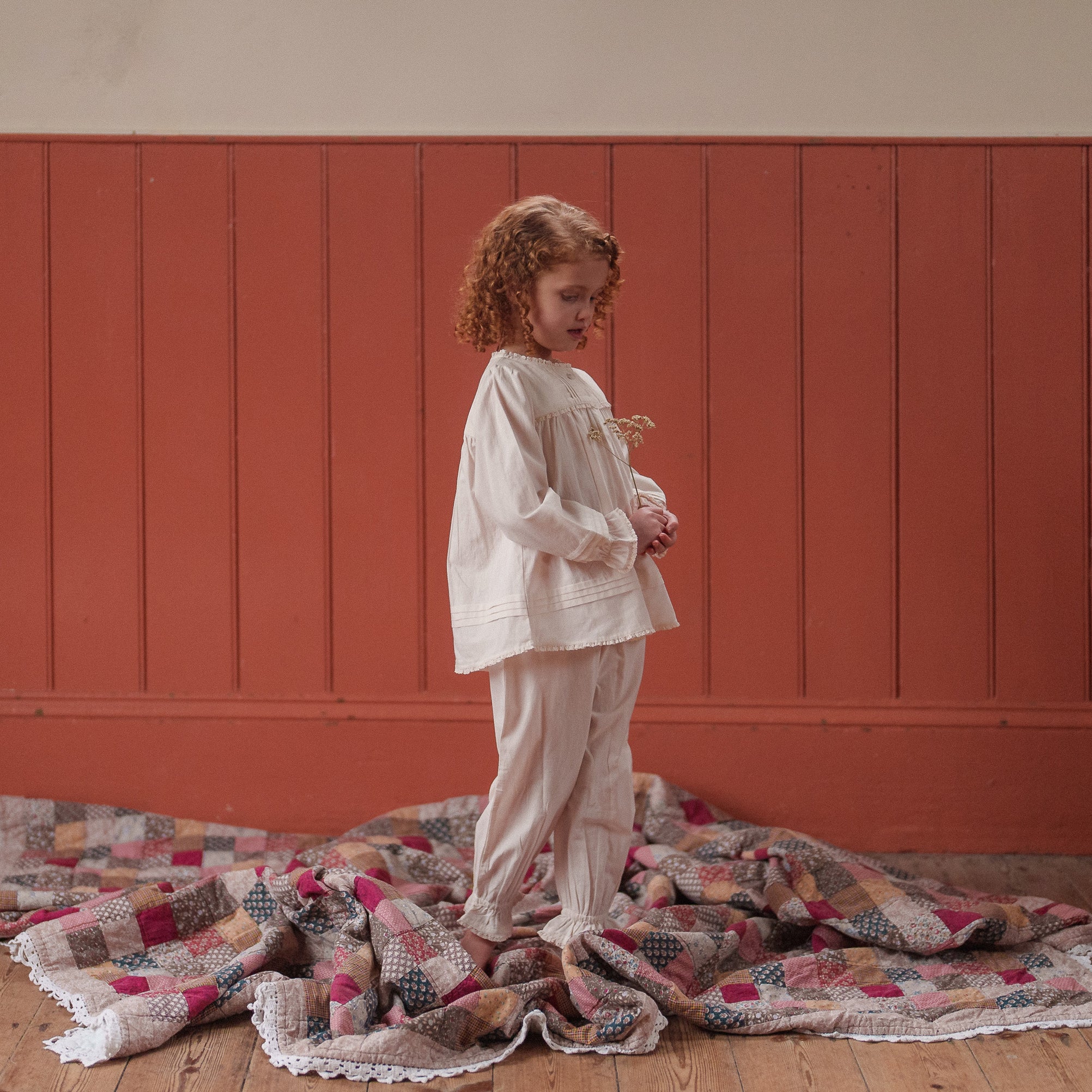 Kids Cotton Ivy Blouse - Off White - Image 2