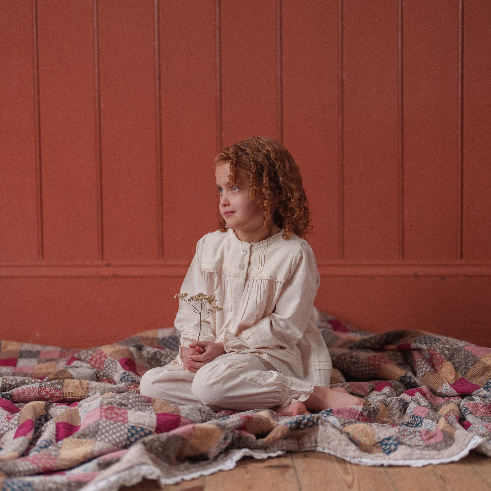 Kids Cotton Ivy Blouse - Off White - Image 3