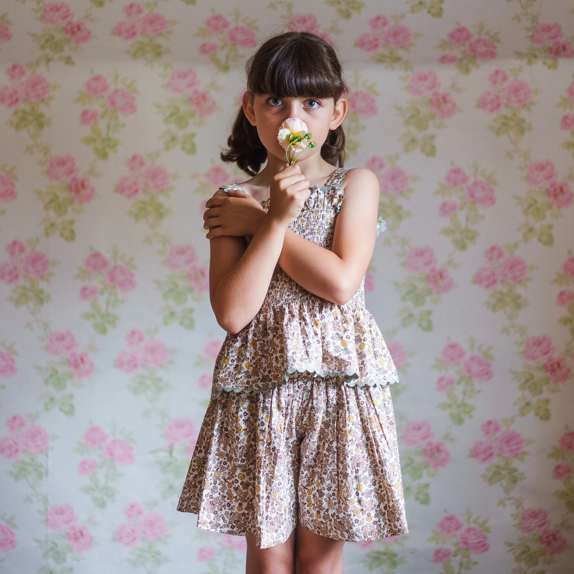 Kids Cotton Coco Culottes - Yarrow Floral - Image 3