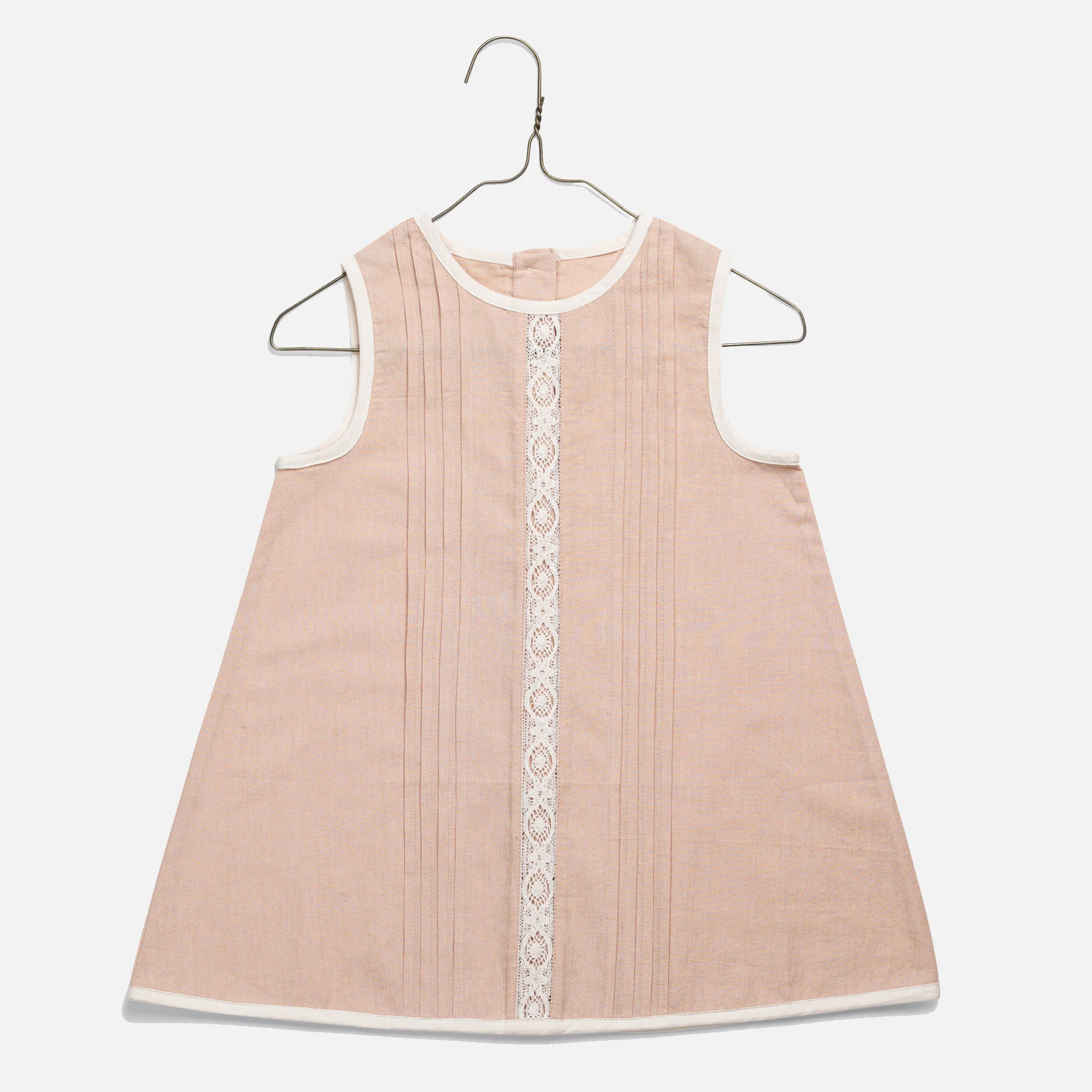 Kids Cotton Hannah Dress - Powder