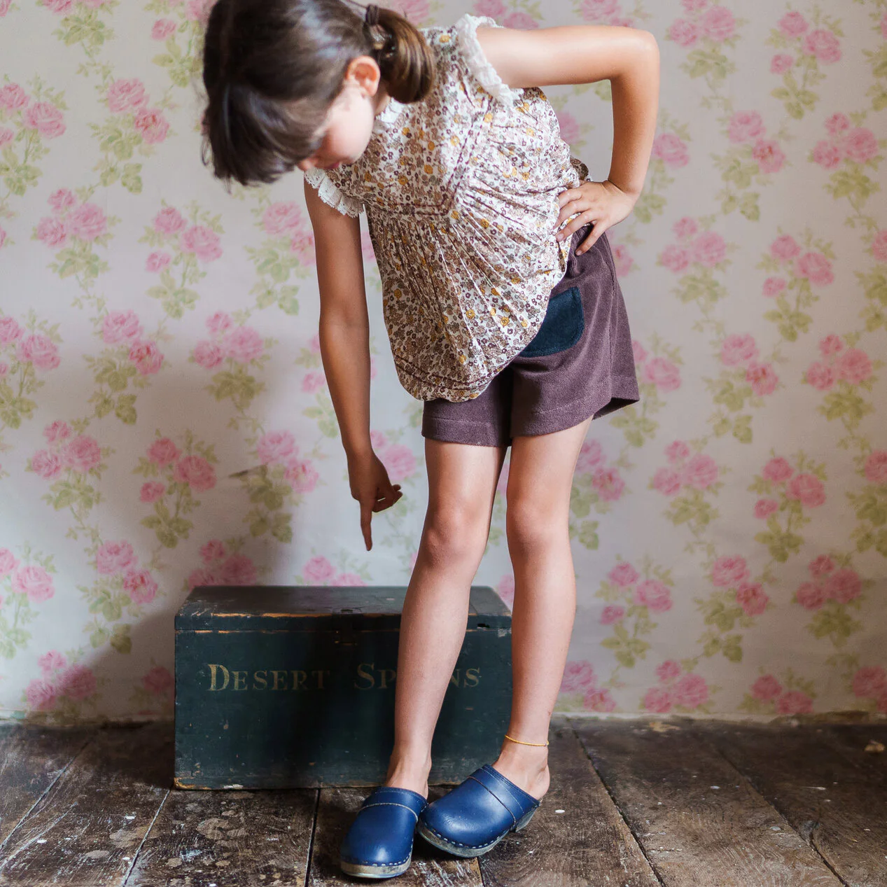 Kids Cotton Rosa Blouse - Yarrow Floral - Image 4