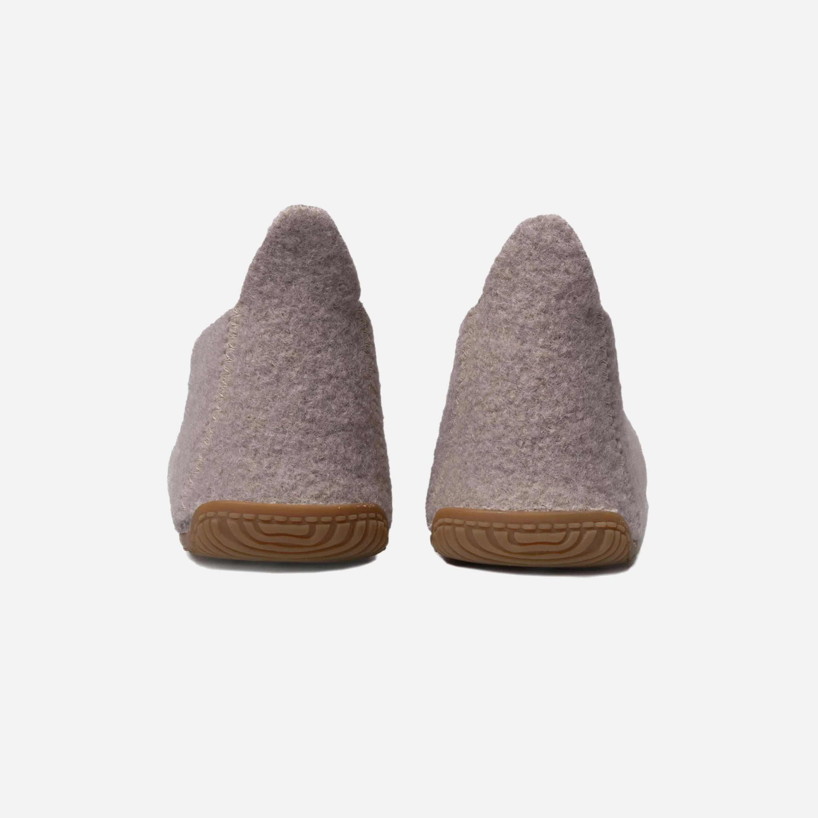 Adults Boiled Wool Swiss Cross Slipper Shoe - Clay - Image 3