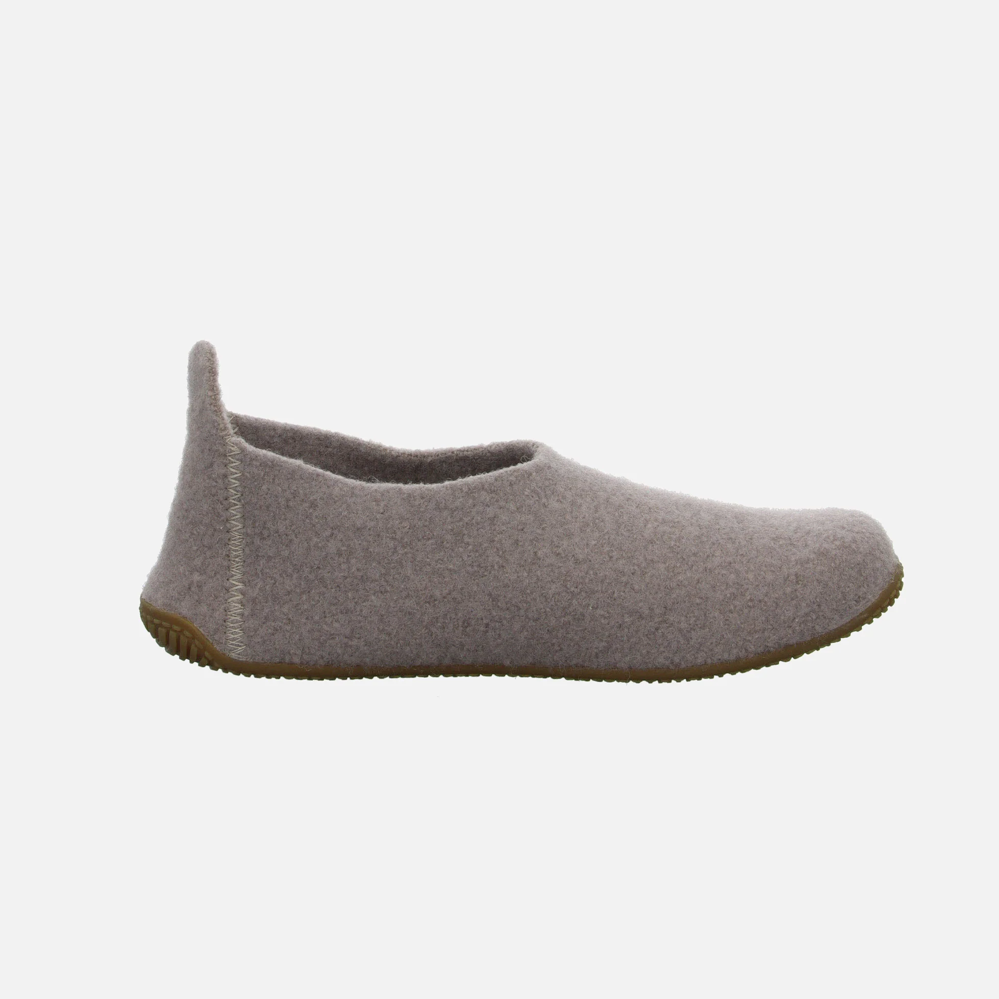 Adults Boiled Wool Swiss Cross Slipper Shoe - Clay - Image 5