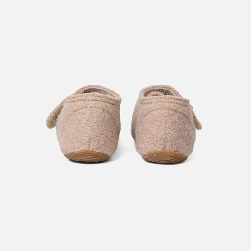 Kids Boiled Wool Bambi Slipper Shoe - Light Angora - Image 5