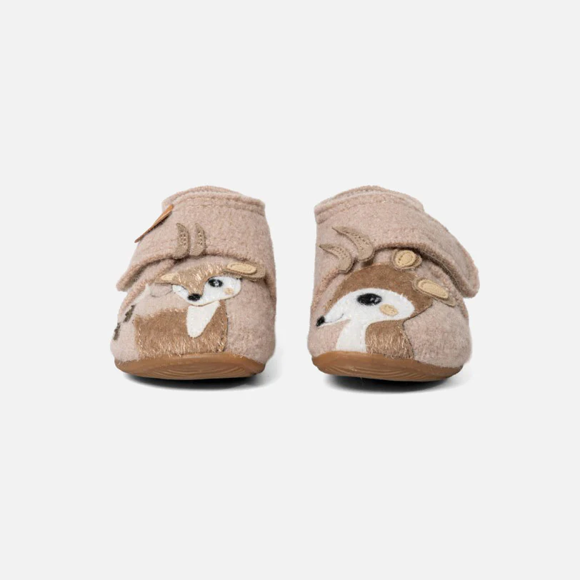 Kids Boiled Wool Bambi Slipper Shoe - Light Angora - Image 7