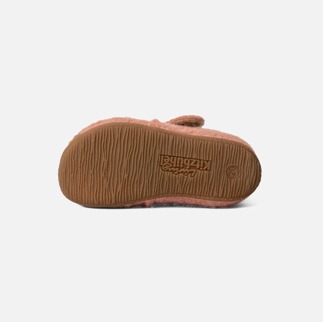 Toddlers Boiled Wool Toe Cap Slipper Shoe - Peach - Image 7