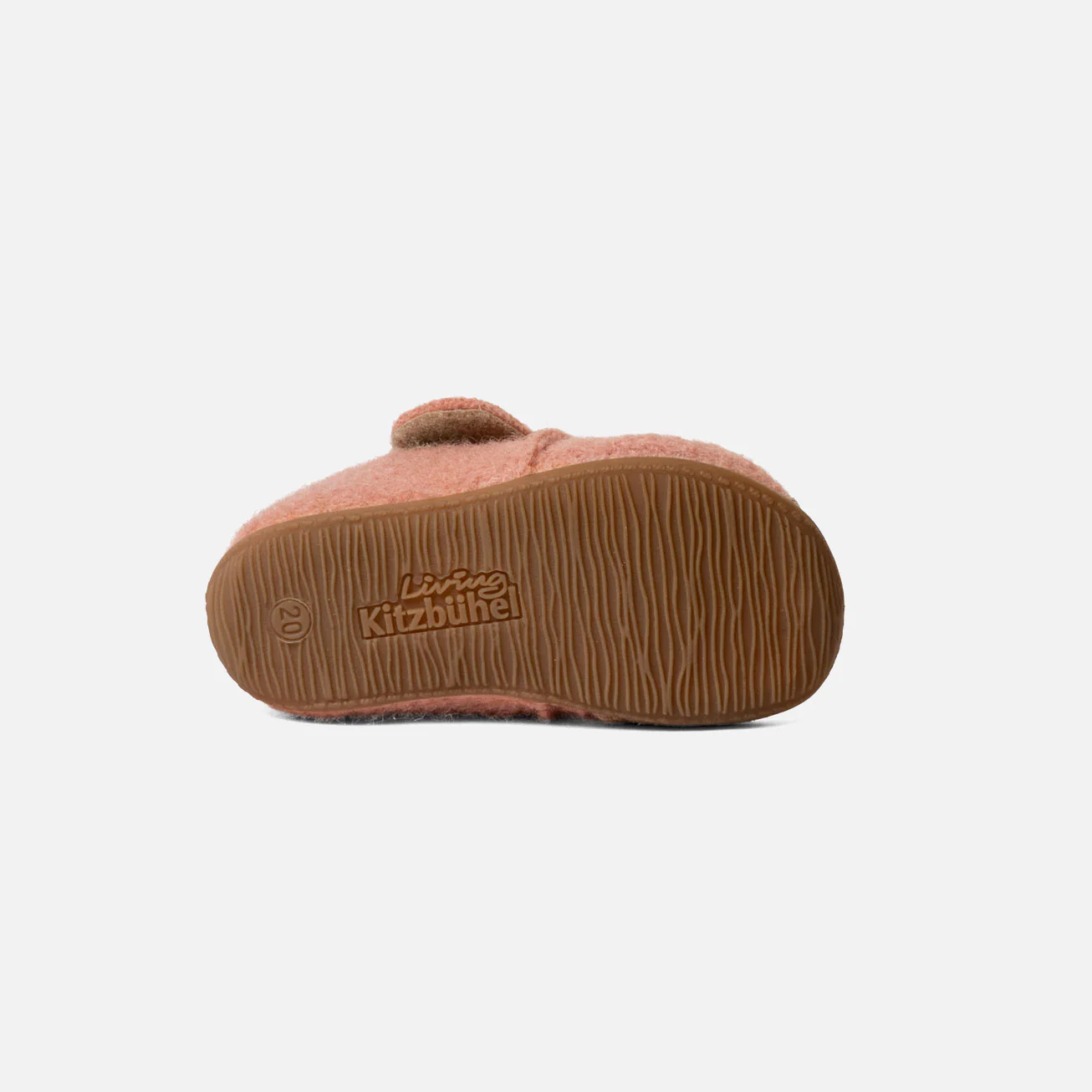 Toddlers Boiled Wool Toe Cap Slipper Shoe - Peach - Image 8