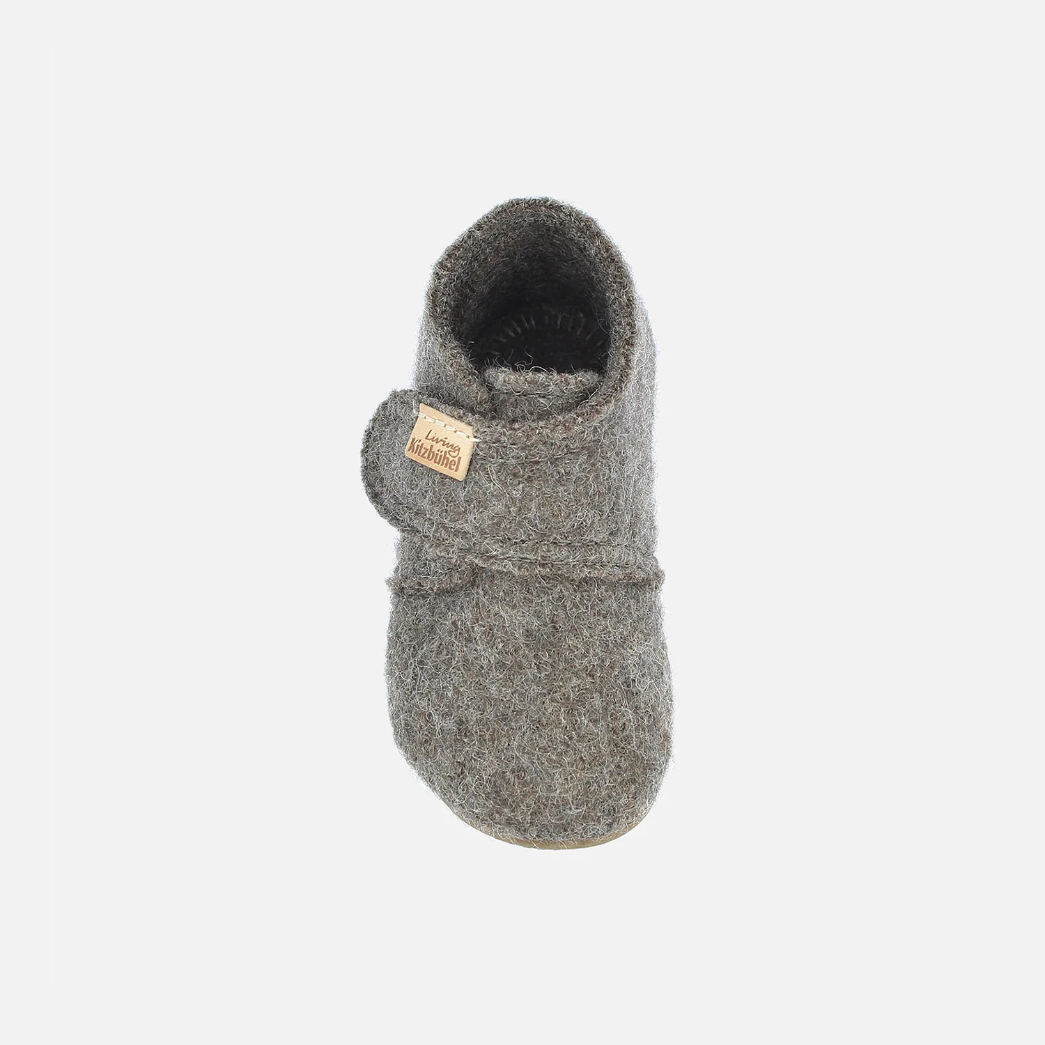 Kids Boiled Wool Slipper Shoe - Light Brown - Image 3