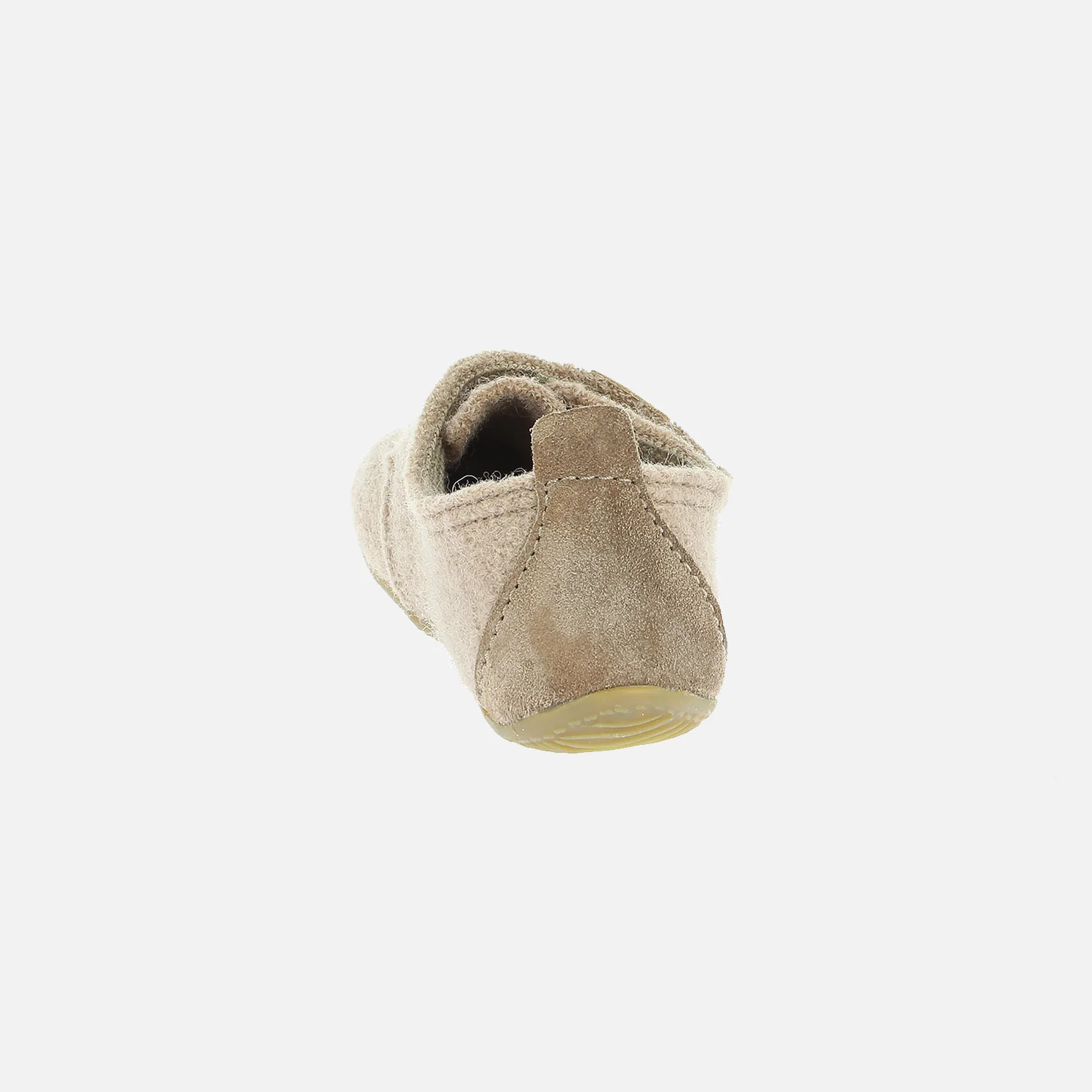 Kids Boiled Wool Slipper Shoe - Taupe - Image 4