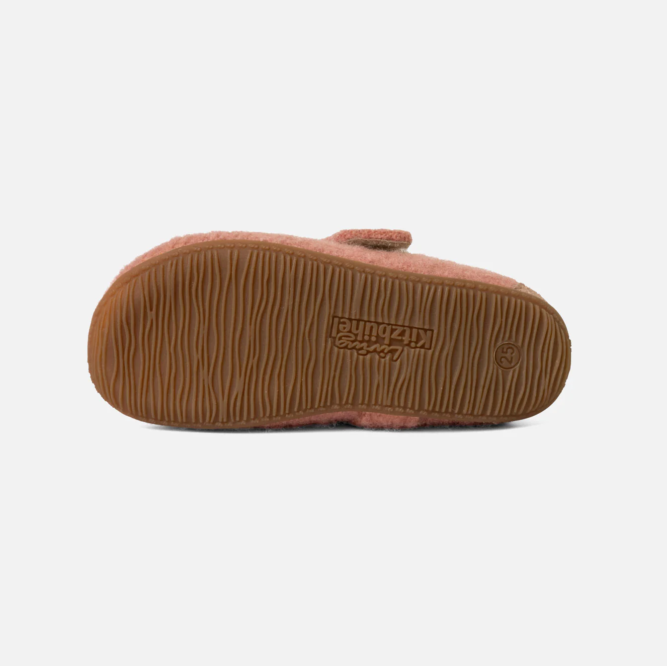 Kids Boiled Wool Ballerina Slipper Shoe - Peach Kitten - Image 3
