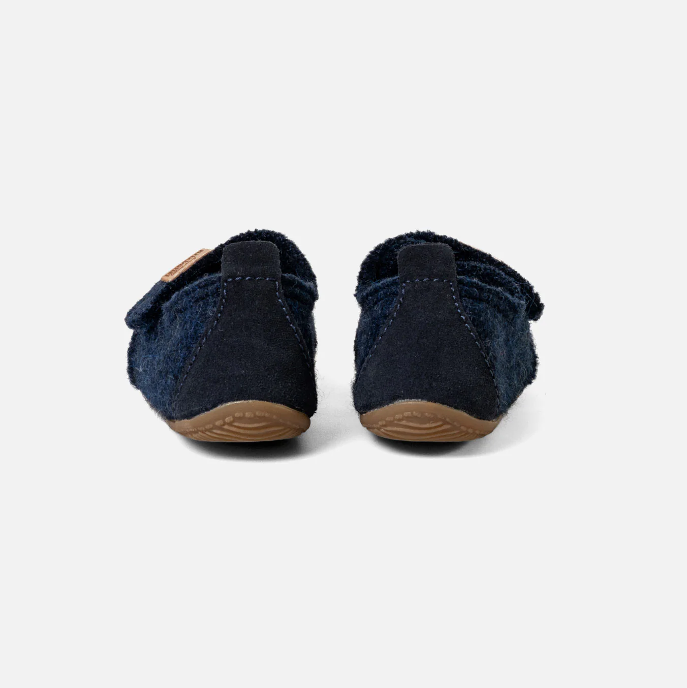 Kids Boiled Wool Toe Cap Slipper Shoe - Night Blue - Image 5