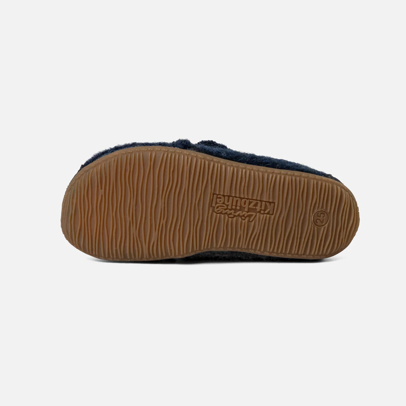 Kids Boiled Wool Toe Cap Slipper Shoe - Night Blue - Image 7