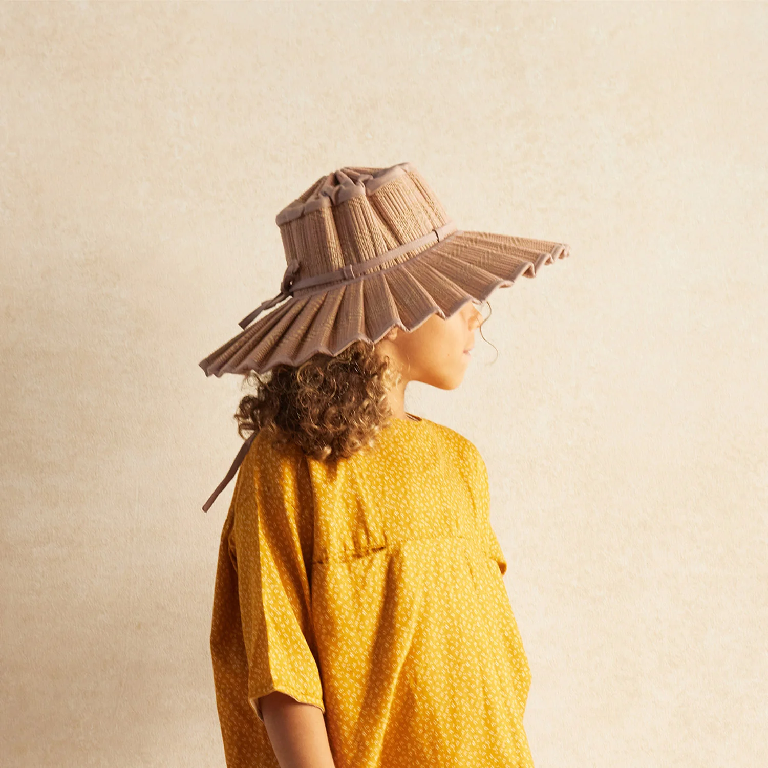 Baby & Kids Hand Woven Natural Grass Capri Hat - Flores Bungalow - Image 5