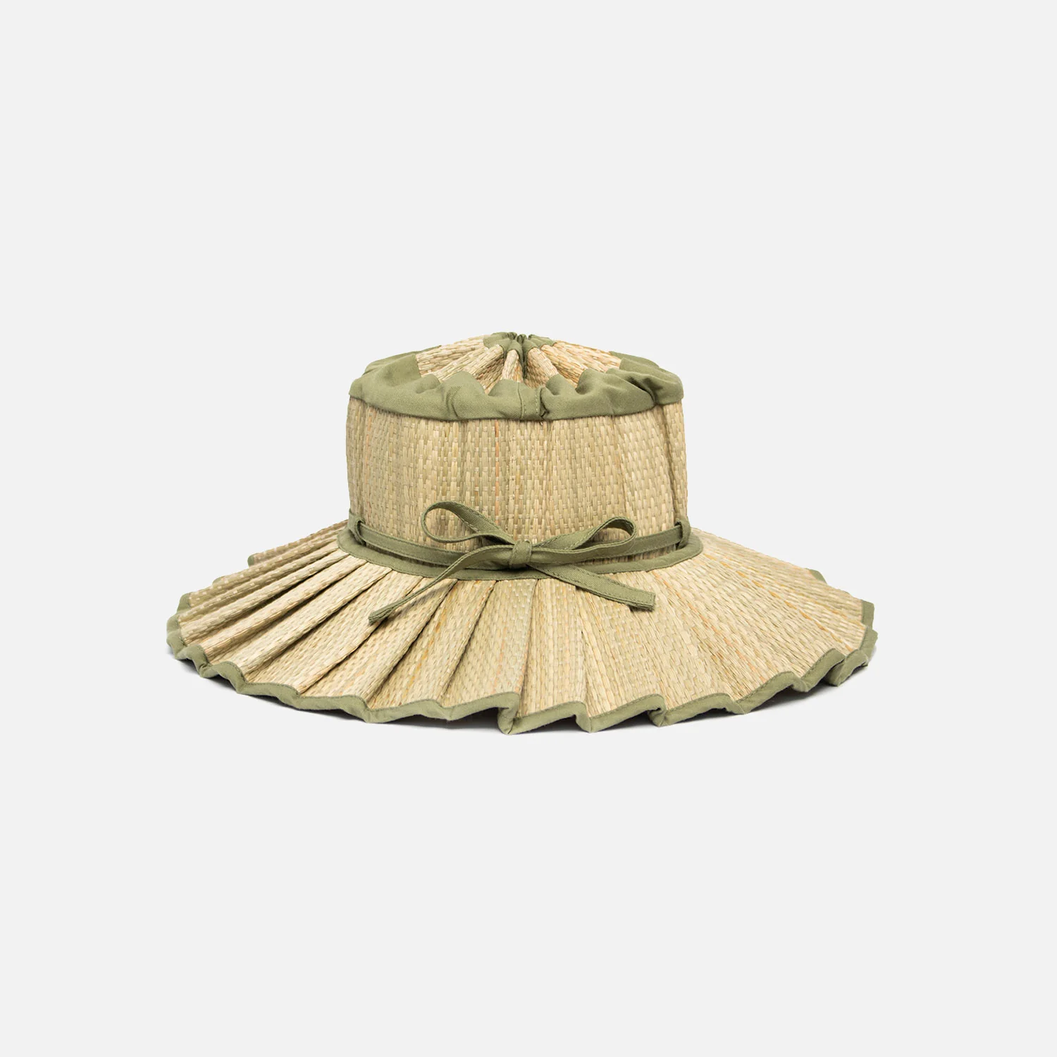 Baby & Kids Hand Woven Natural Grass Capri Hat - Olive Grove - Image 3