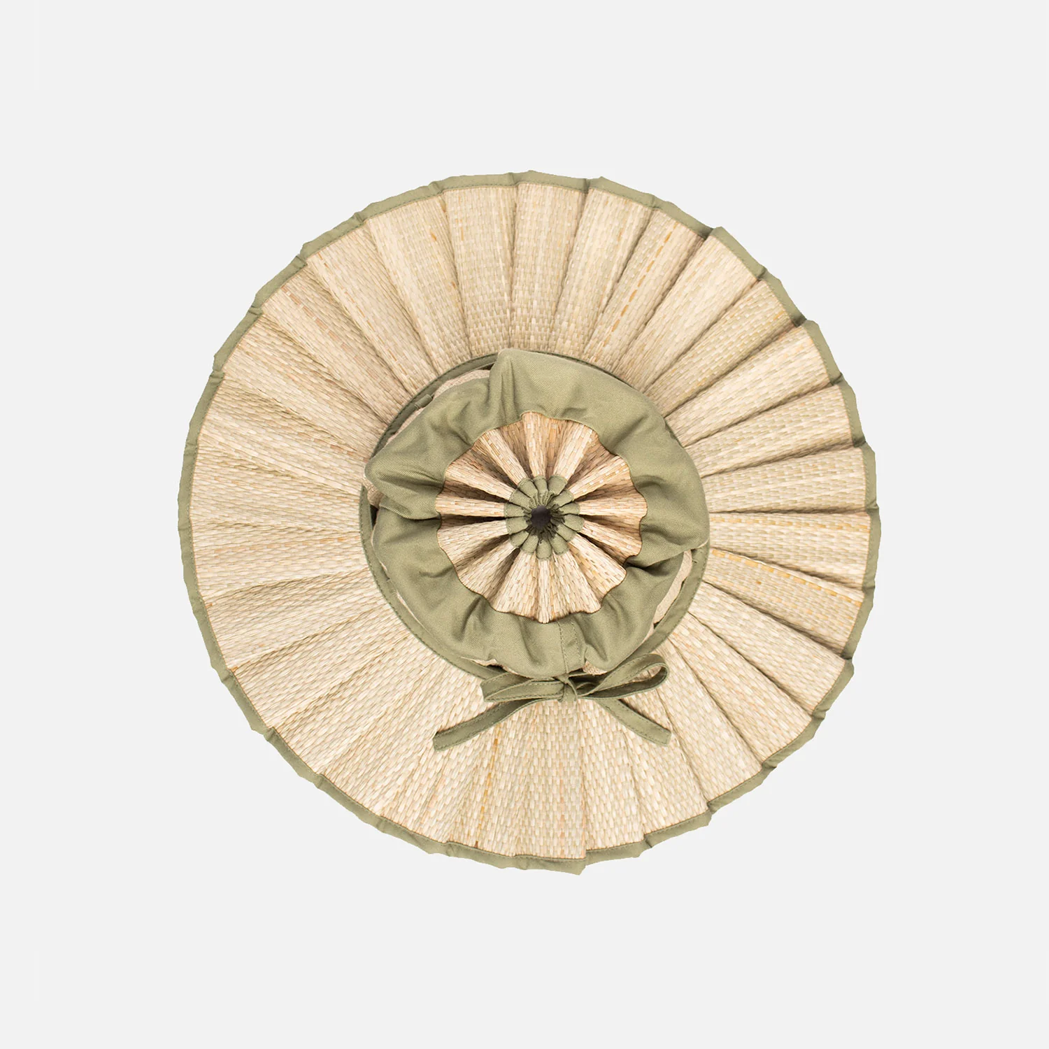Baby & Kids Hand Woven Natural Grass Capri Hat - Olive Grove - Image 4