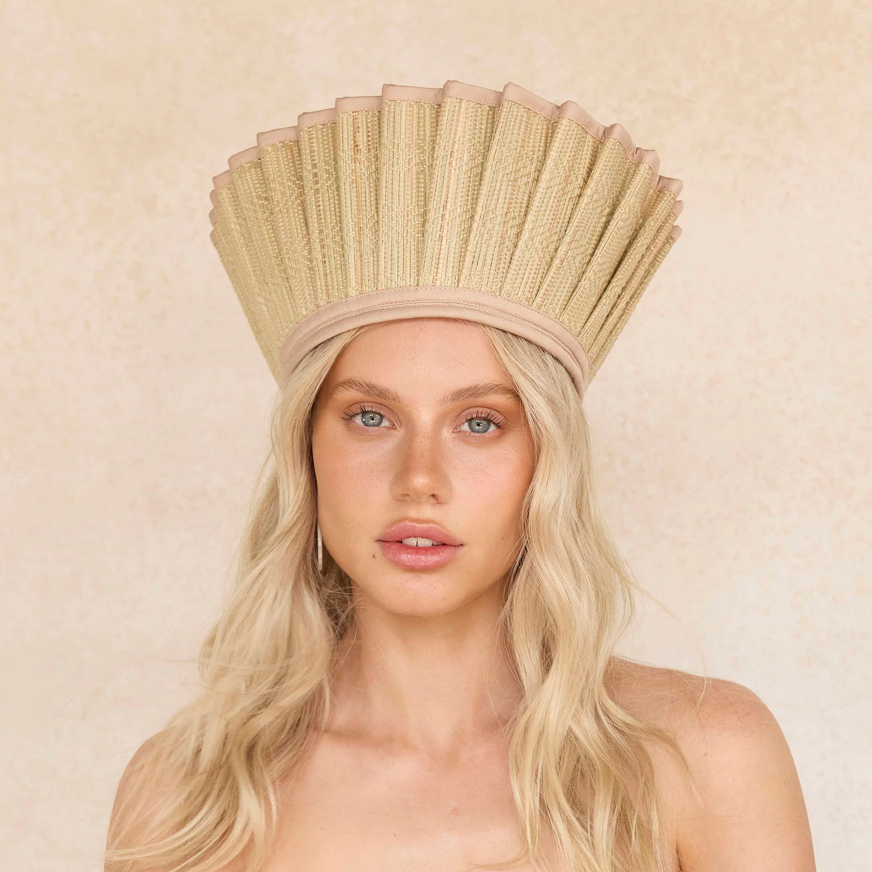 Women's Hand Woven Natural Grass Capri Hat - Sumatra - Image 5
