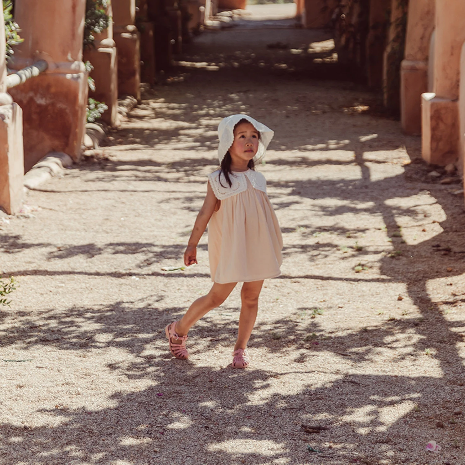 Kids Cotton/Linen Warie Dress - Blush - Image 4