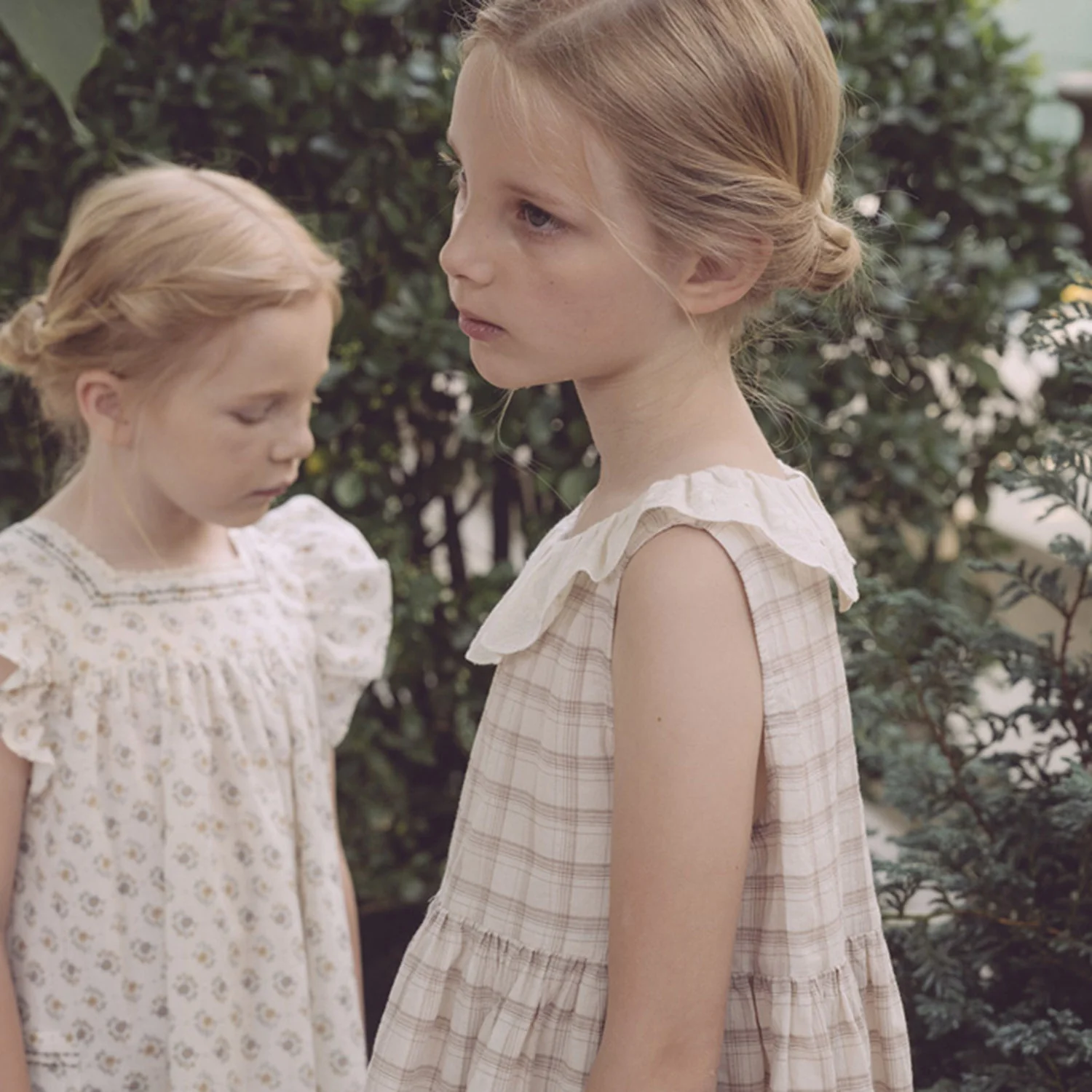 Kids Cotton Molly Dress - Beige