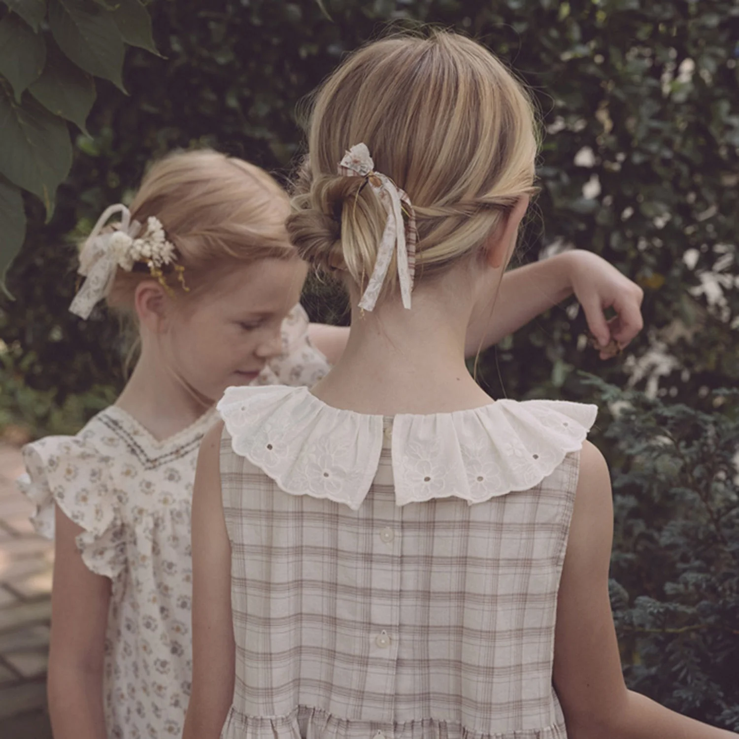 Kids Cotton Molly Dress - Beige - Image 3