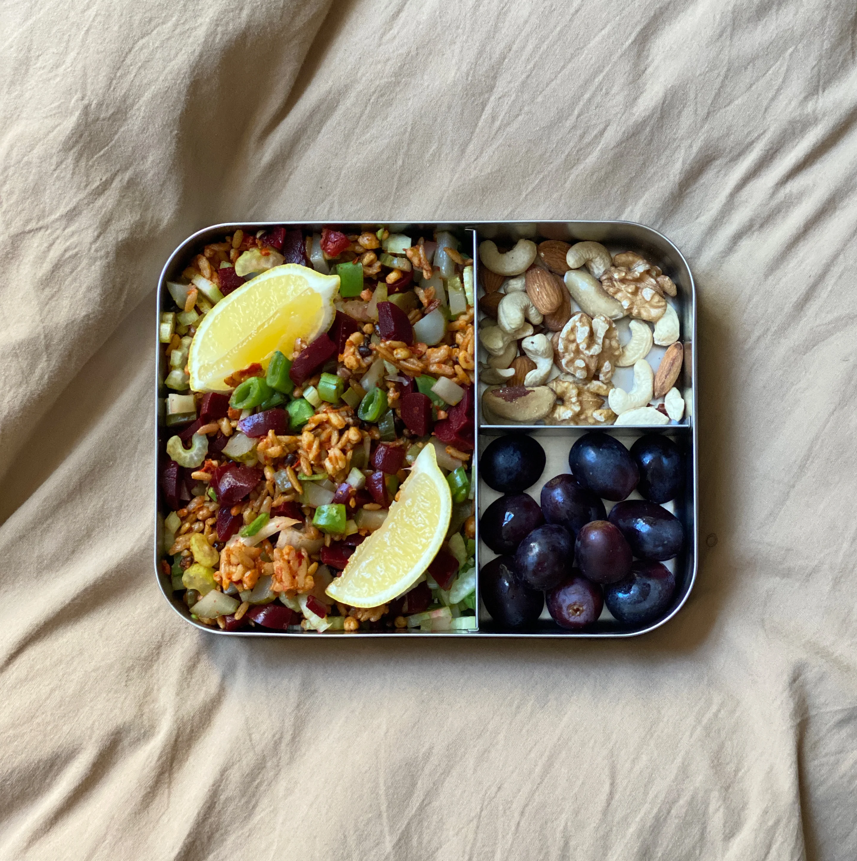 Stainless Steel Large Trio Bento Lunch Box