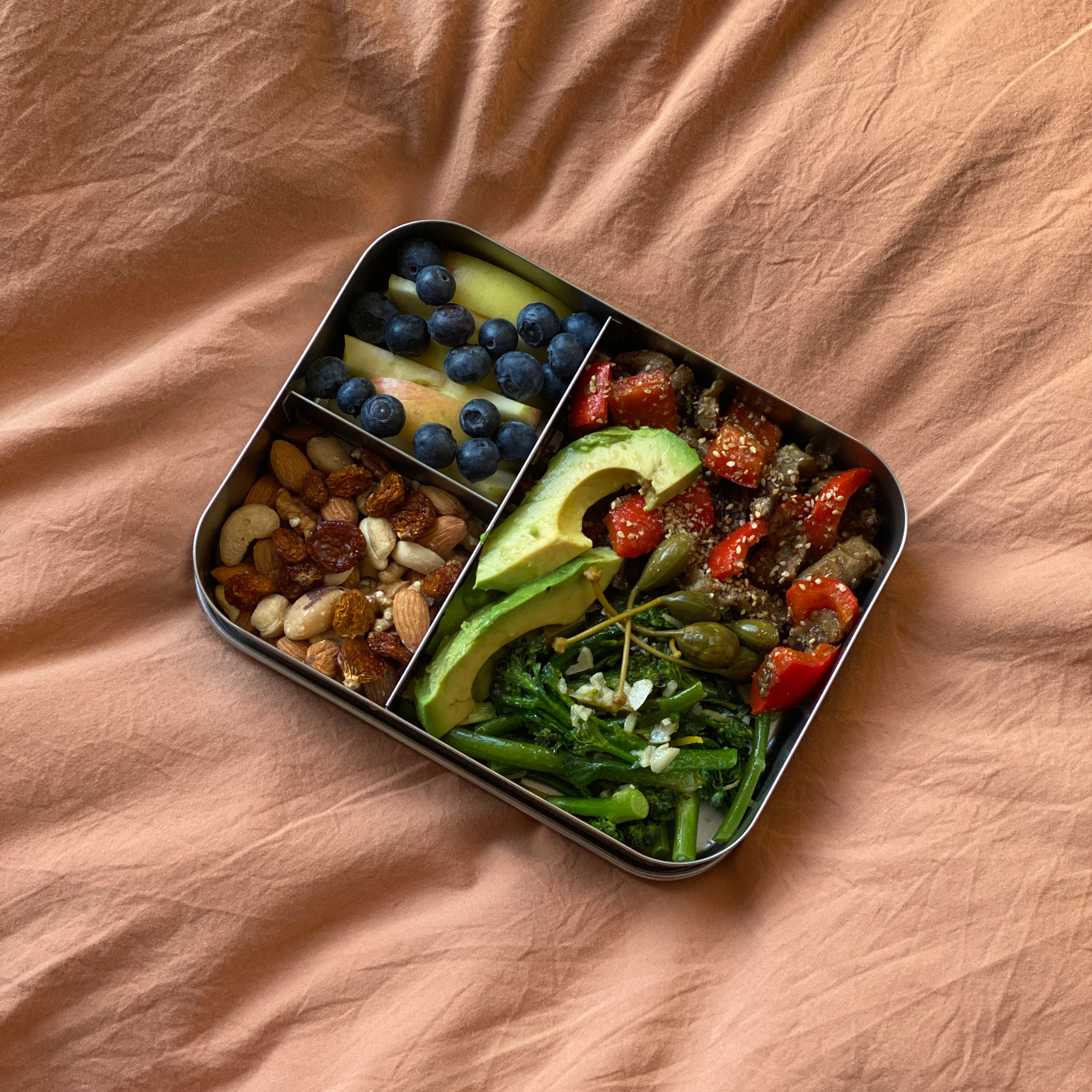 Stainless Steel Large Trio Bento Lunch Box - Image 2