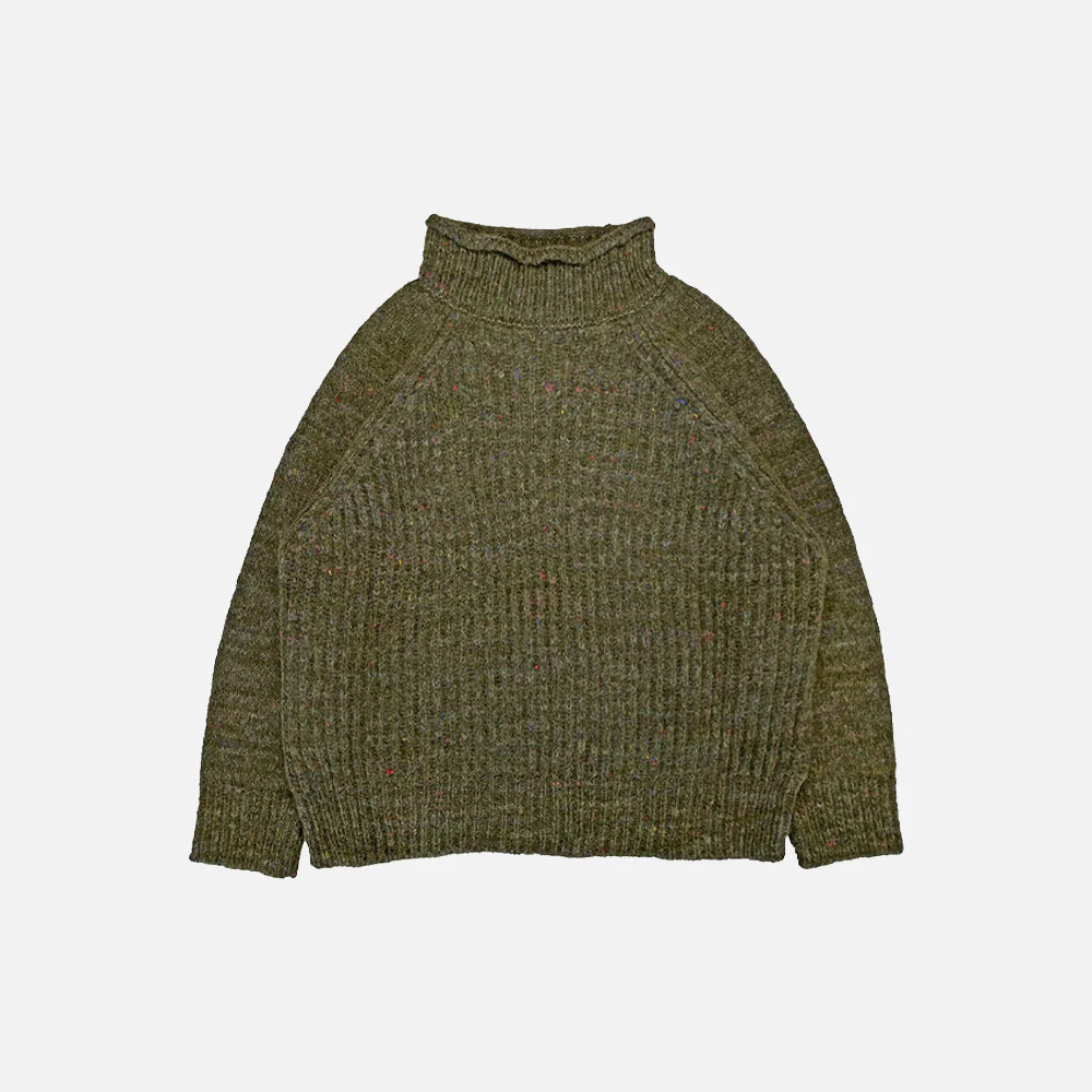 Kids Alpaca/Merino Wool/Cotton Moya Pullover - Nettle - Image 2