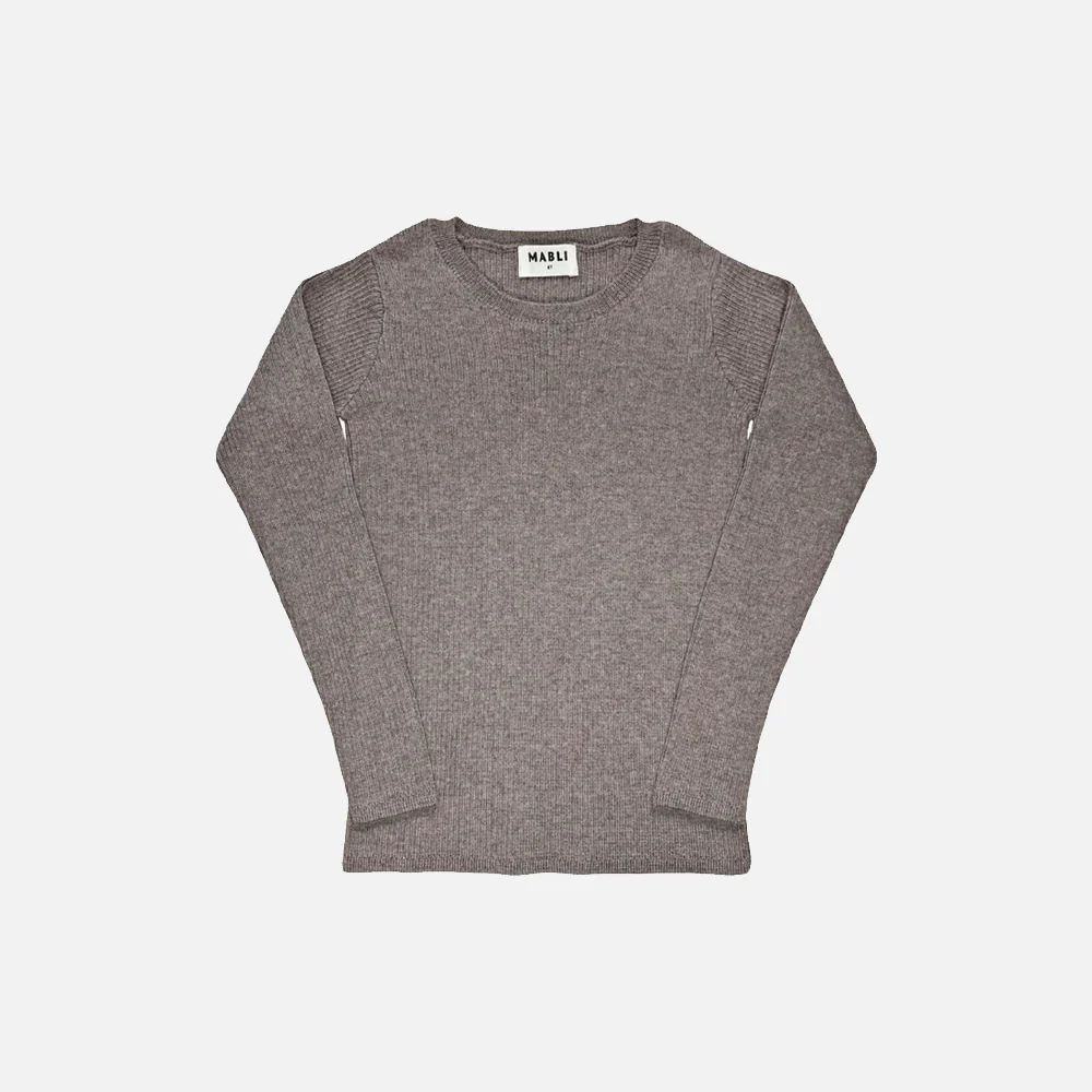 Baby & Kids Merino Wool Skinny Rib Top - Tapir