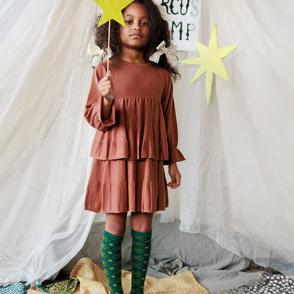 Kids Merino Wool Stevie Dress - Sandalwood - Image 4