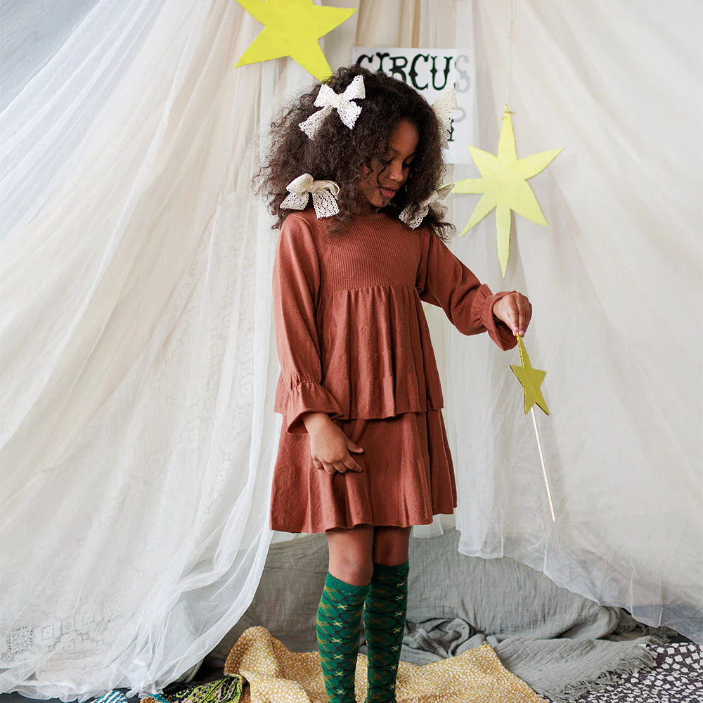 Kids Merino Wool Stevie Dress - Sandalwood - Image 5