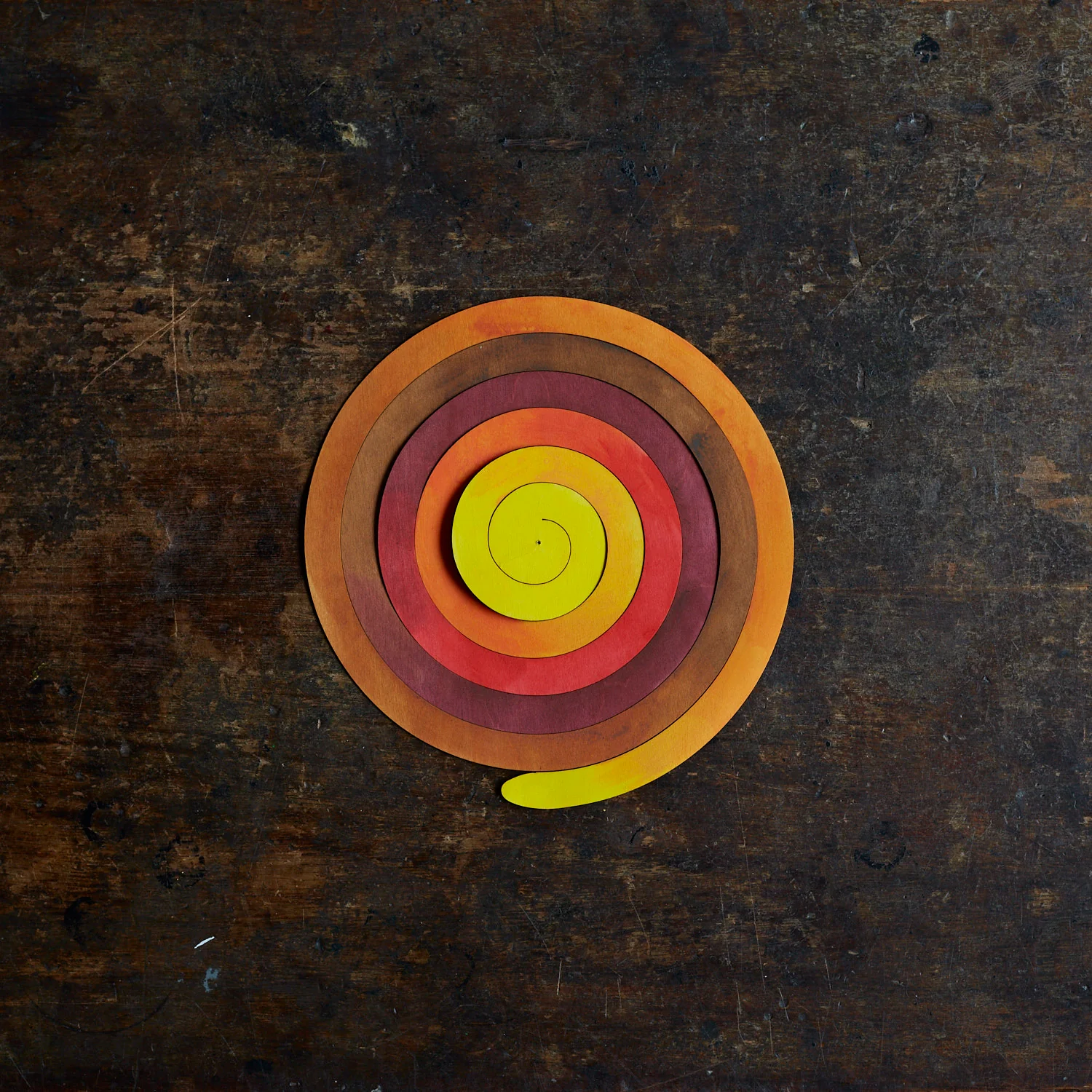Wooden Spiral Mobile - Autumn - Image 2