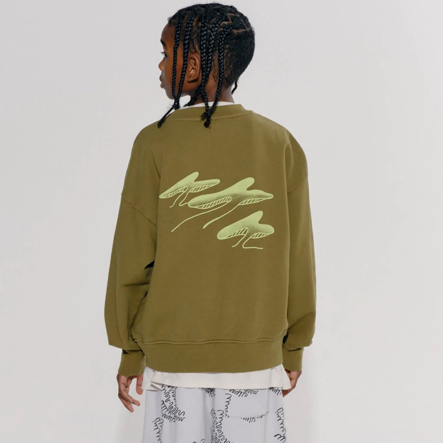 Cotton Bubble Sweatshirt - Tapenade - Image 2