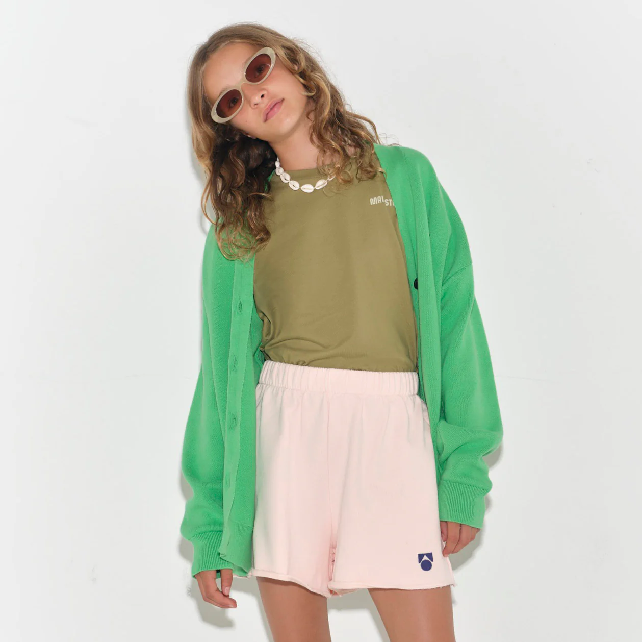 Kids Cotton Oversized Tee - Fir - Image 3