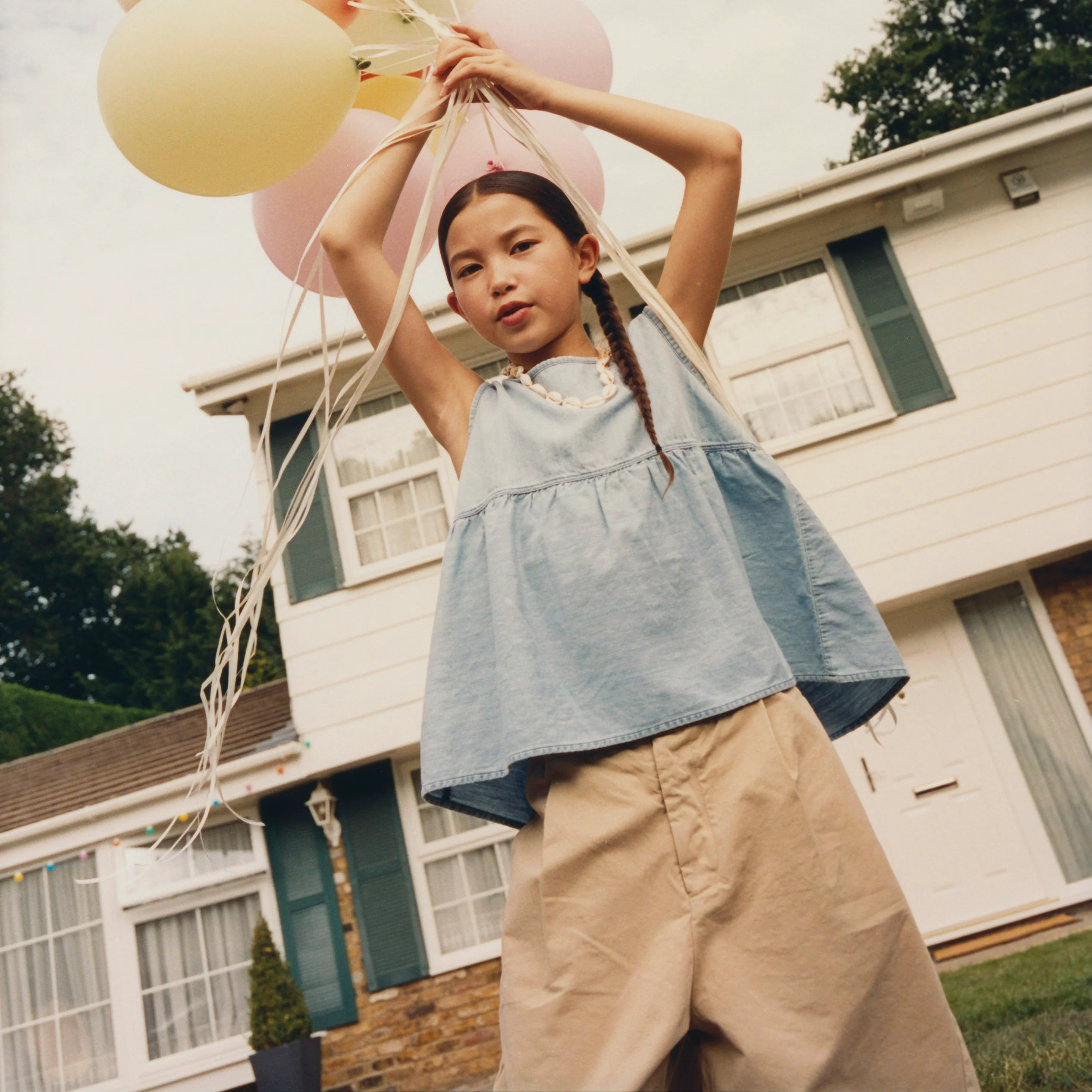 Kids Cotton Twill Barrel Pant - Incense - Image 2