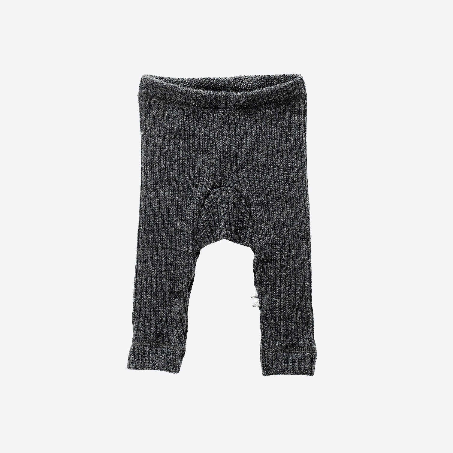 Baby & Kids Merino Wool Heavy Rib Pants - Charcoal - Image 3