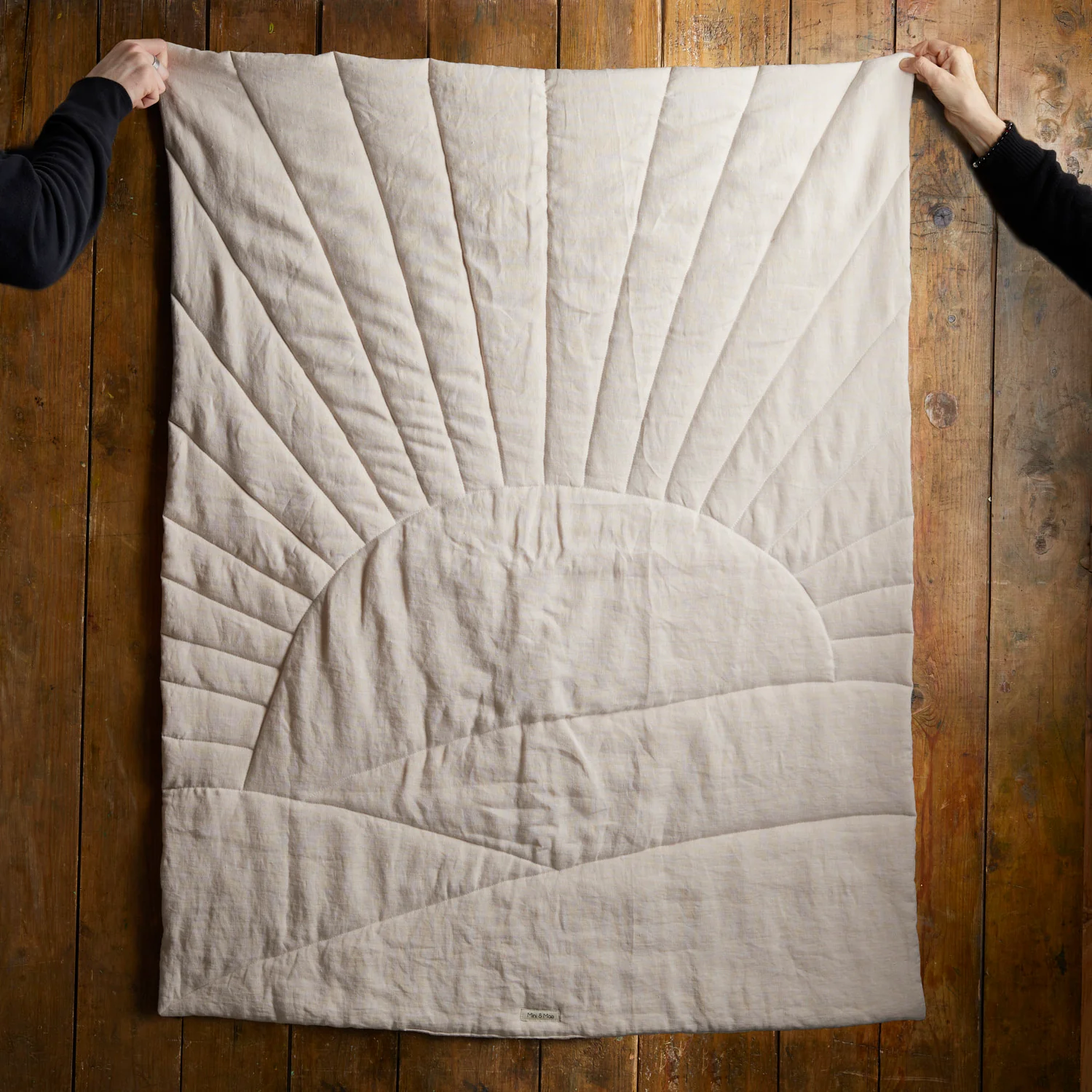 Linen Quilted Play Mat - Oat
