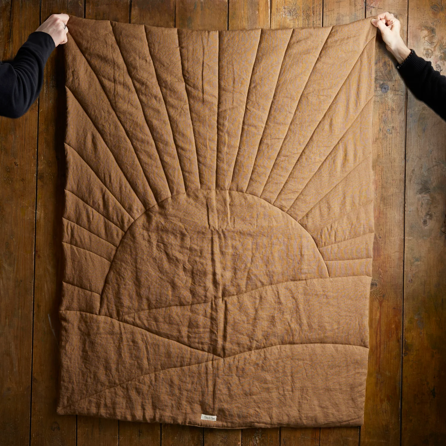 Linen Quilted Play Mat - Walnut - Image 2