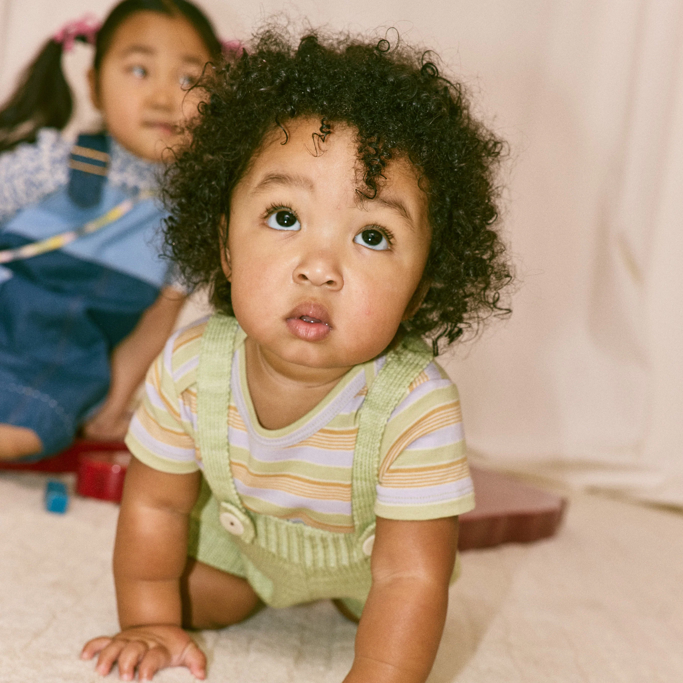 Baby Pima Cotton Lap Tee - Mist Avenue Stripe - Image 4