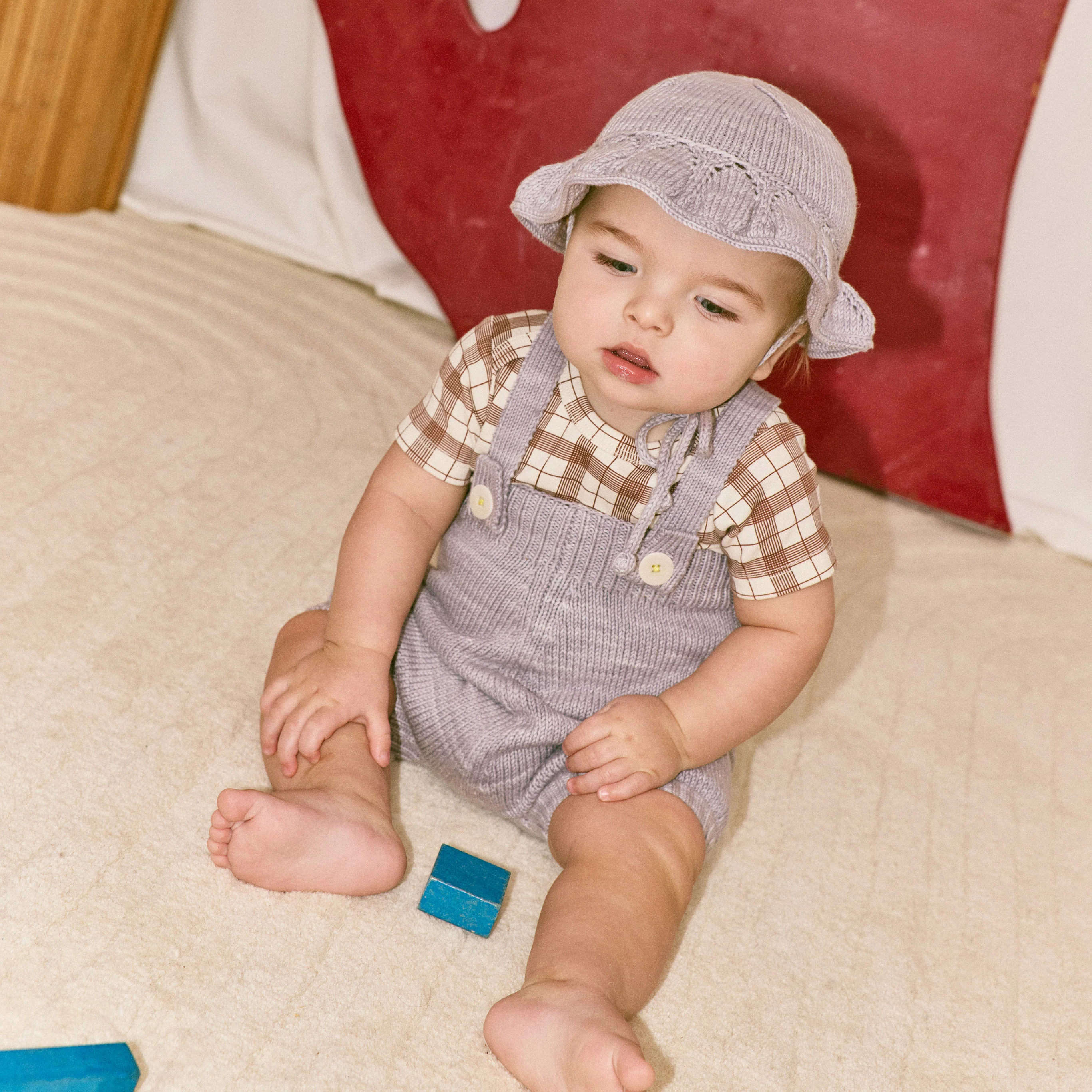 Baby Pima Cotton Starling Sunhat - Mist - Image 2