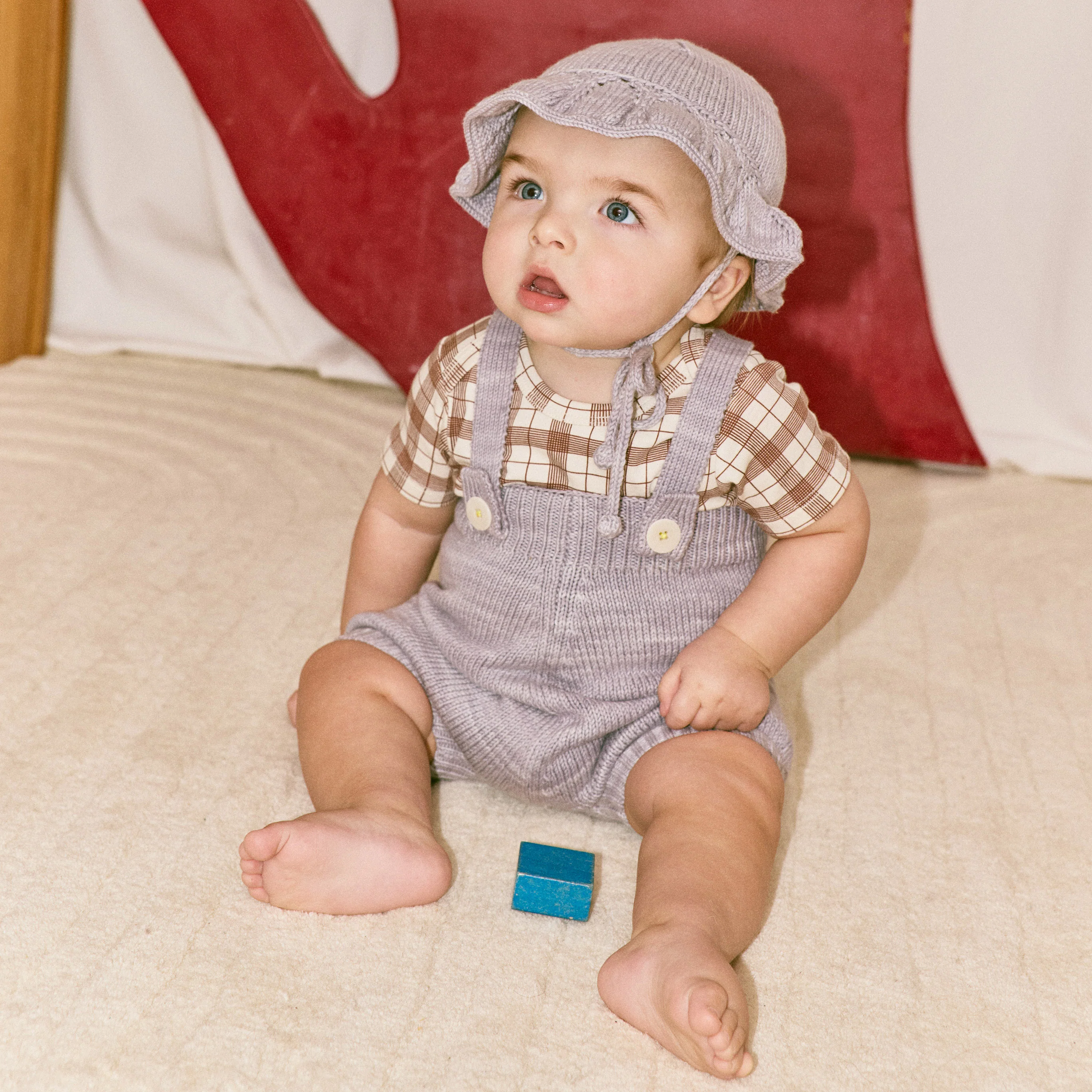 Baby Pima Cotton Starling Sunhat - Mist - Image 3