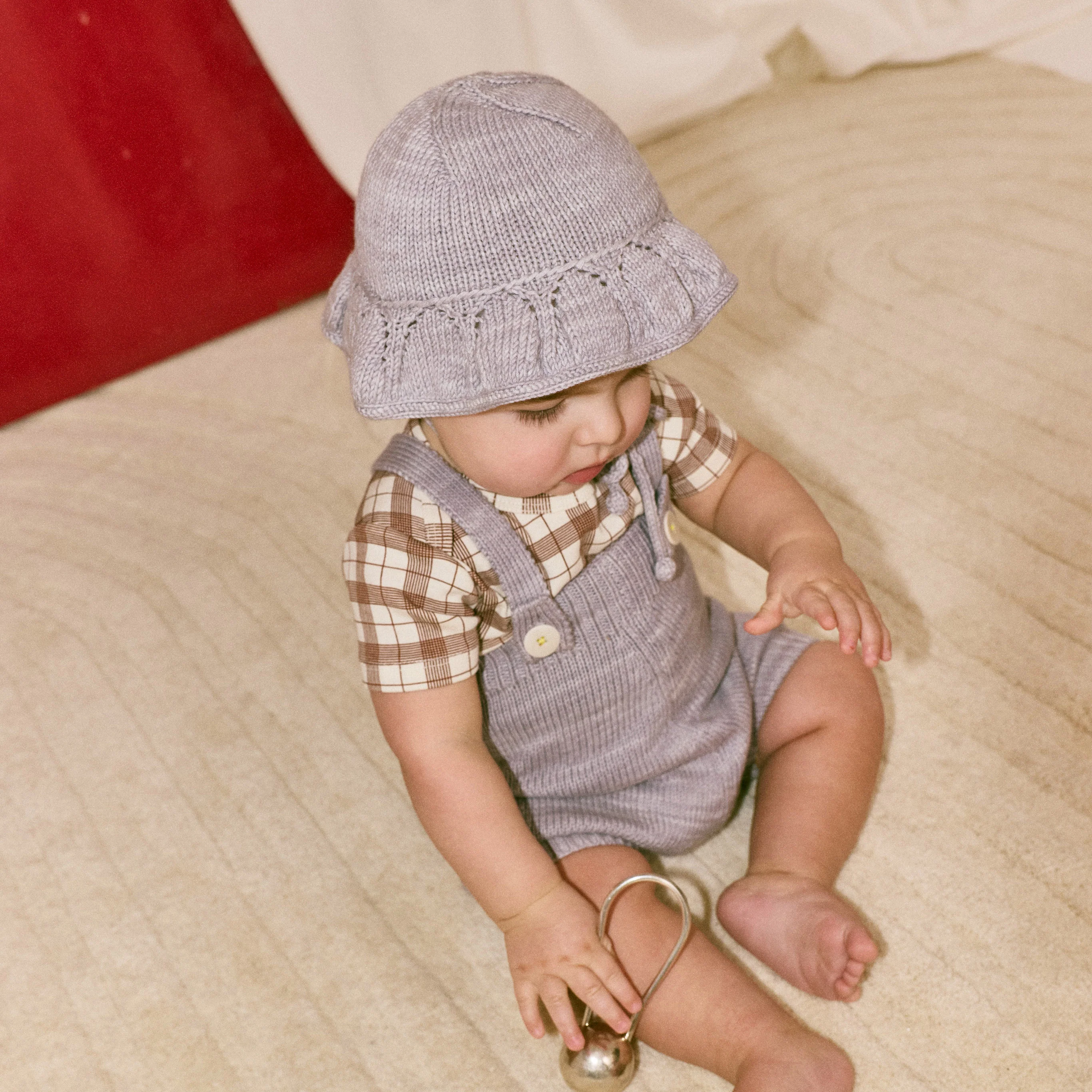 Baby Pima Cotton Starling Sunhat - Mist - Image 4