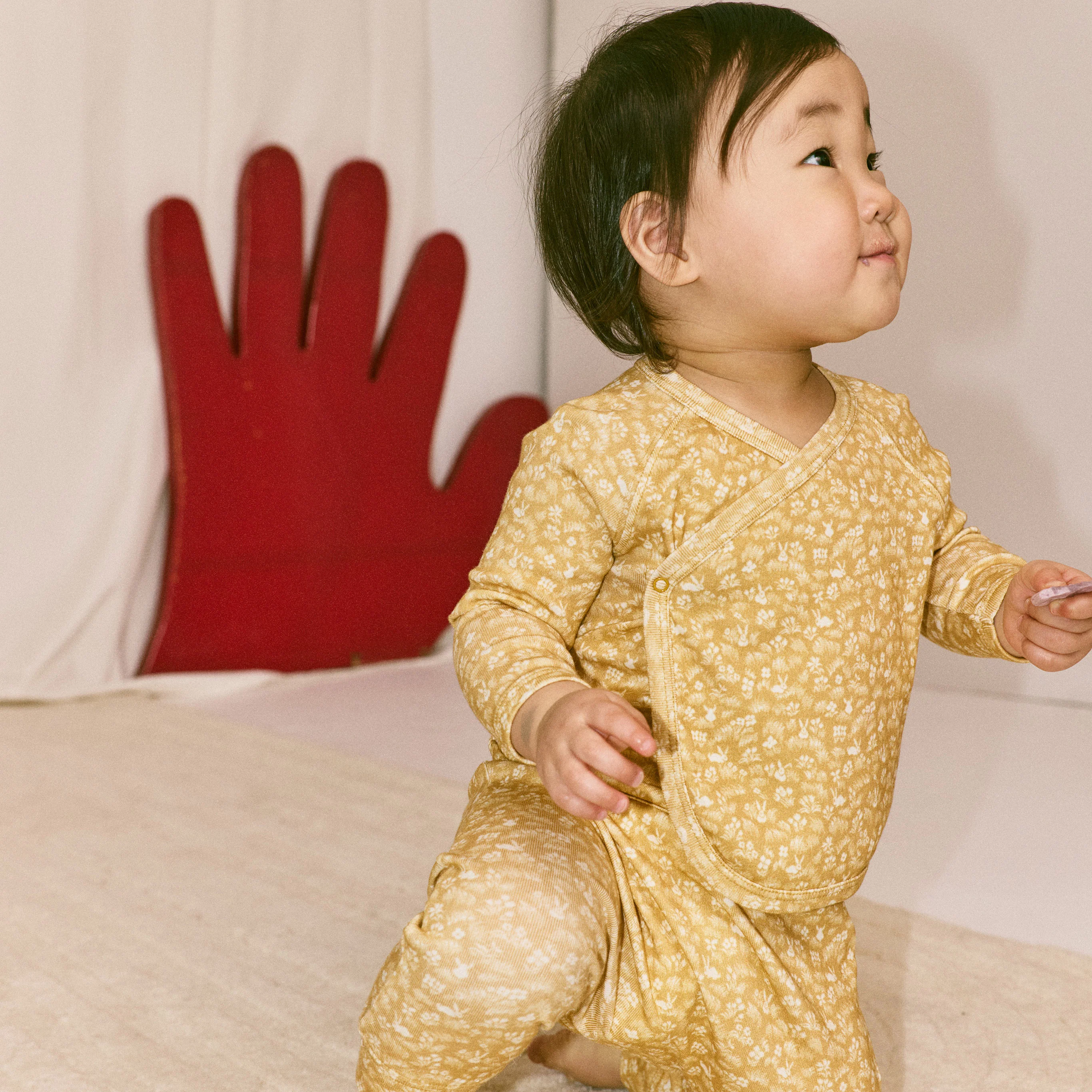 Baby Pima Cotton Wrap Set - Root Bunny Meadow - Image 3