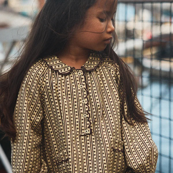 Kids Cotton Twill Monroe Dress - Raffia Little House Floral