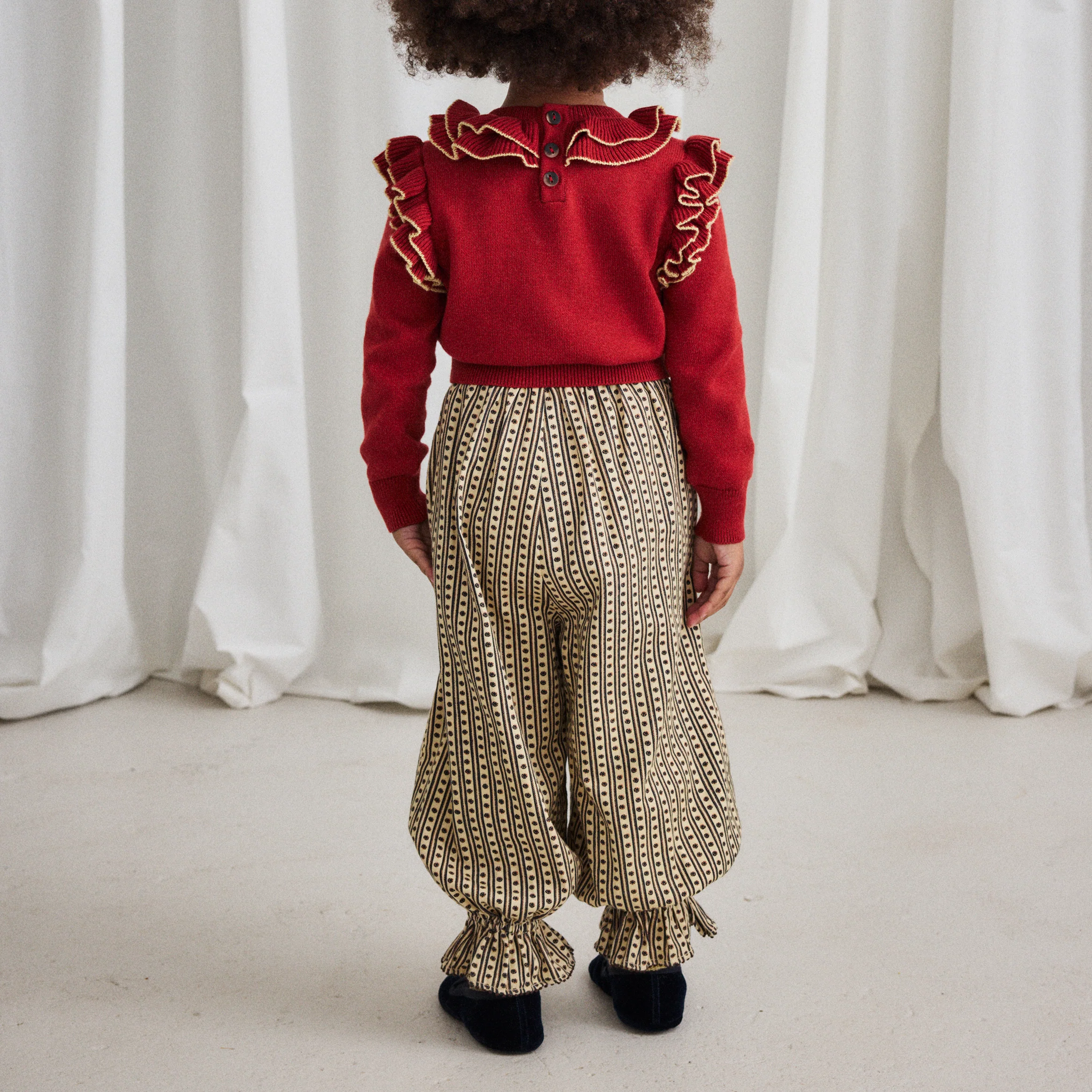 Kids Cotton Twill Zuzu Pant - Raffia Little House Floral - Image 5