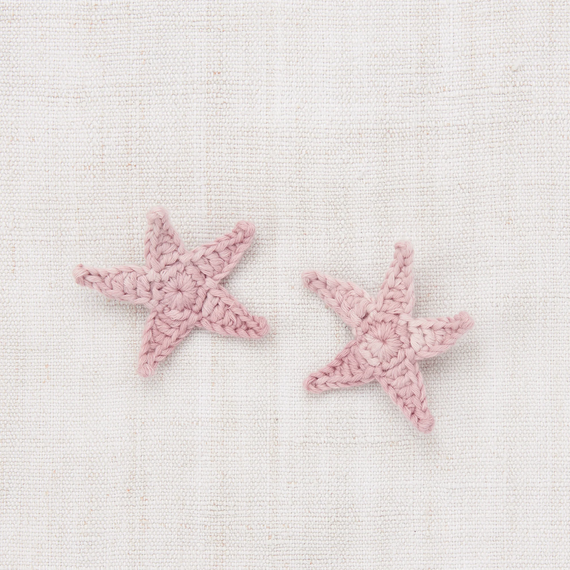 Kids Hand Crochet Cotton Starfish Clip Set - Parfait - Image 2