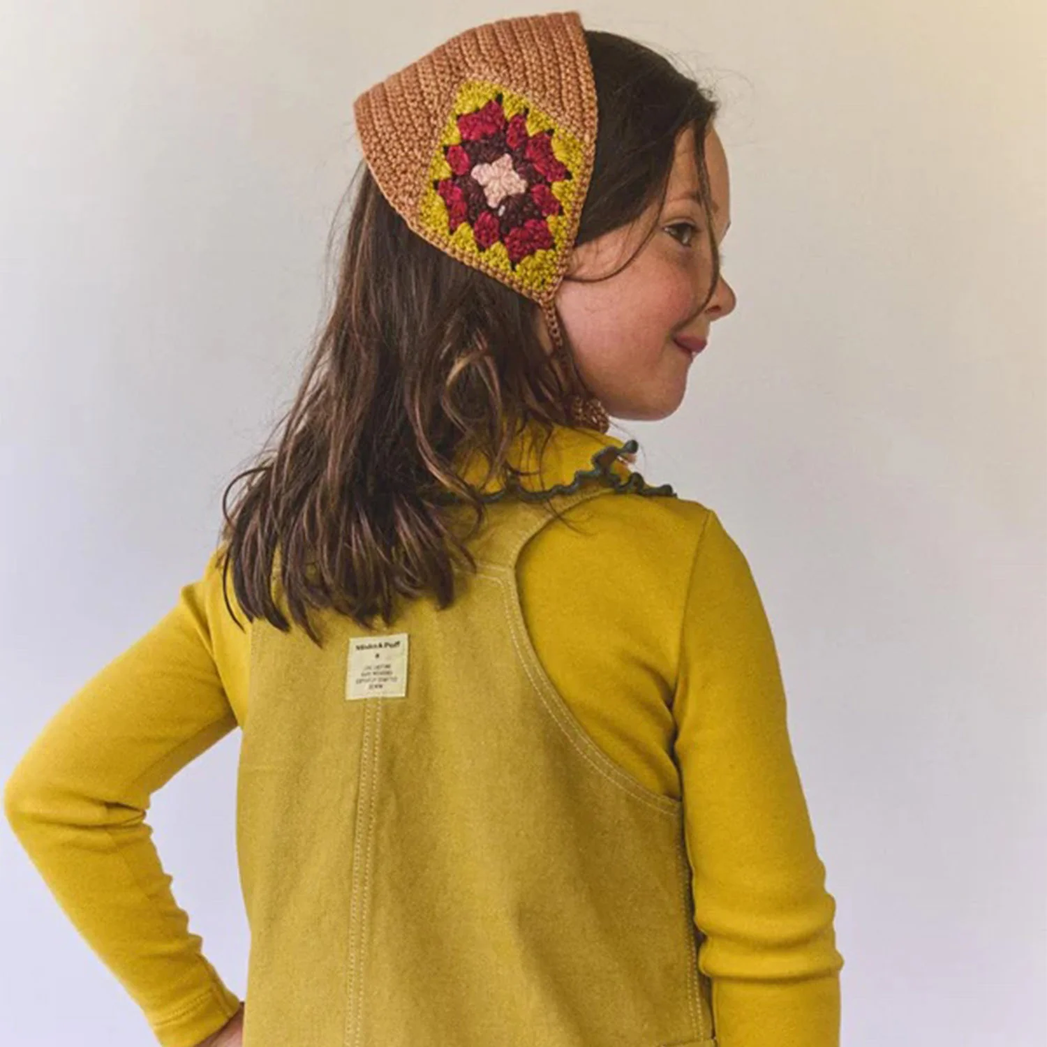 Kids Hand Crochet Merino Wool Headwarmer - Rose Gold