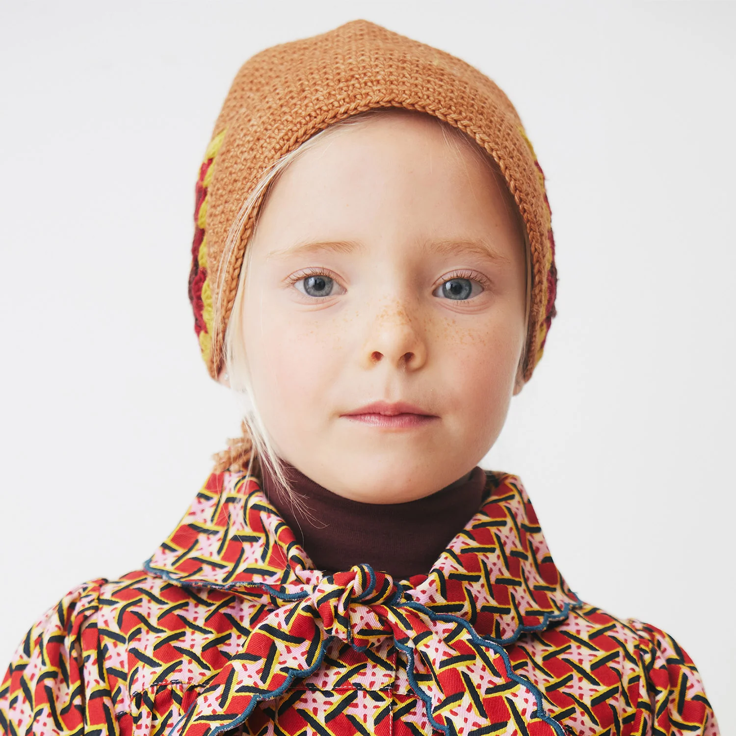Kids Hand Crochet Merino Wool Headwarmer - Rose Gold - Image 8
