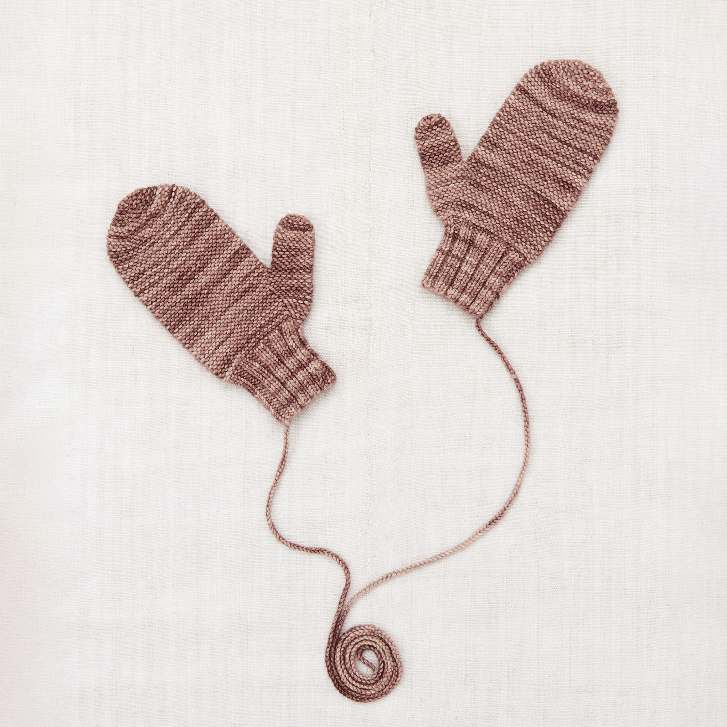 Kids Handknit Merino Wool Safe Harbor Mittens - Affogato