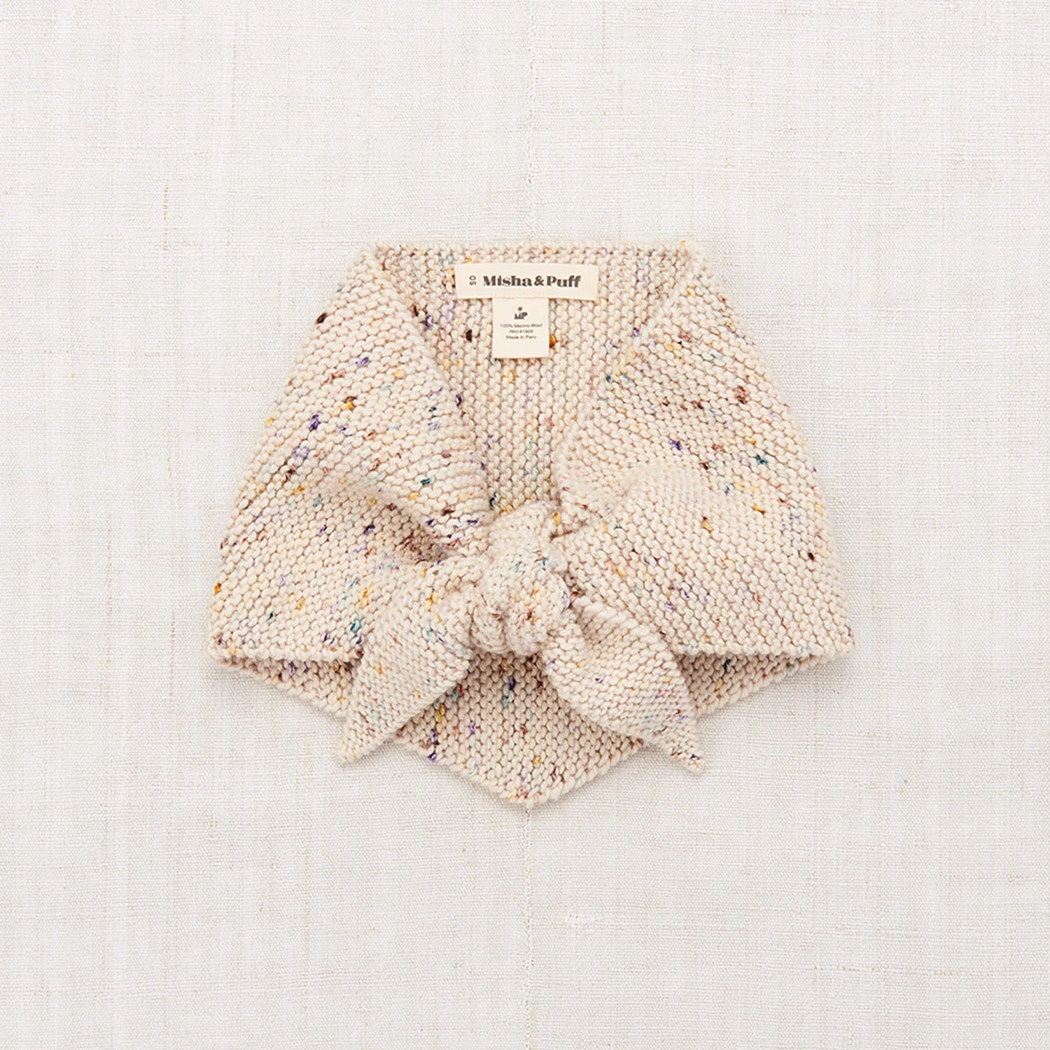 Kids Handknit Merino Wool Scout Scarf - Iris Confetti