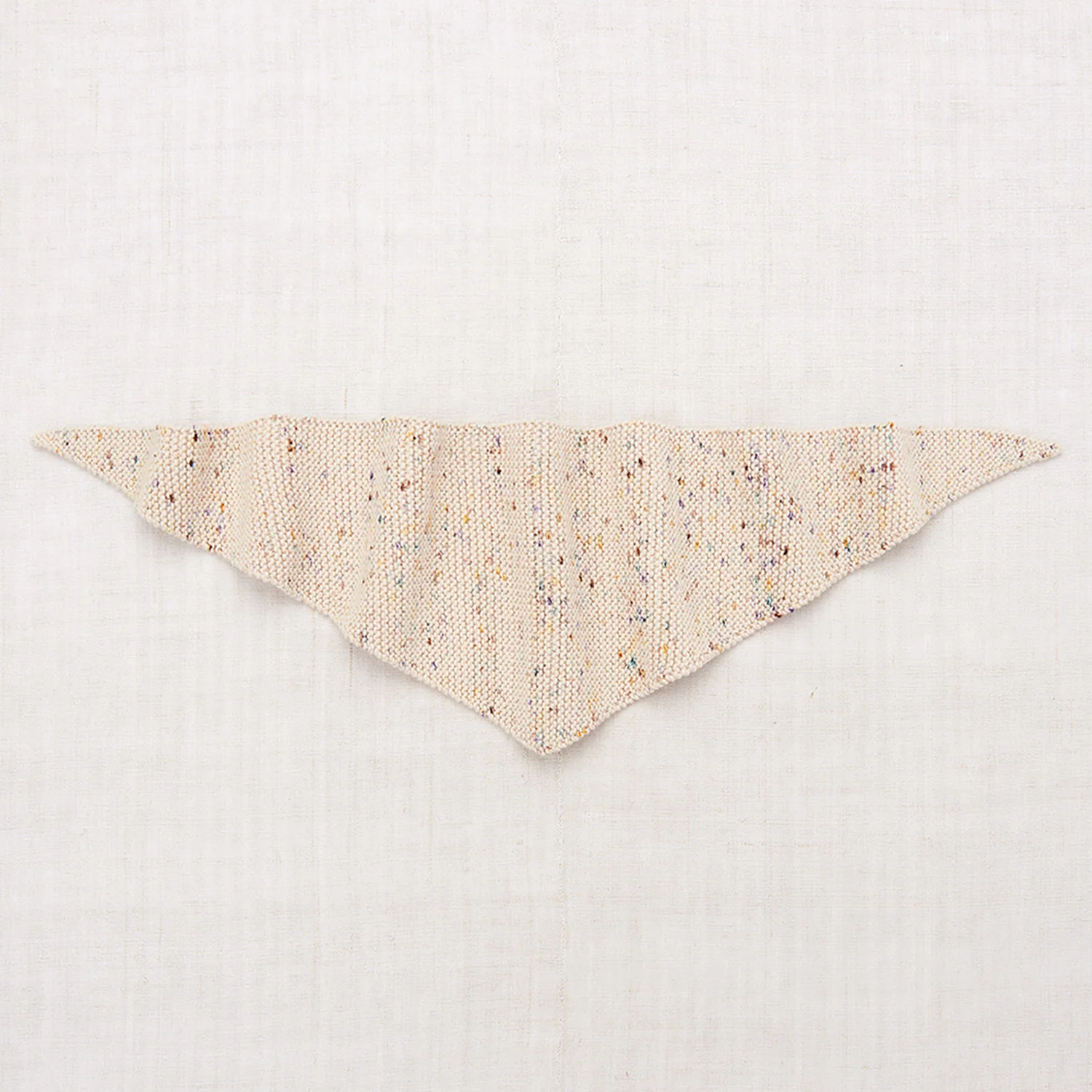Kids Handknit Merino Wool Scout Scarf - Iris Confetti - Image 2