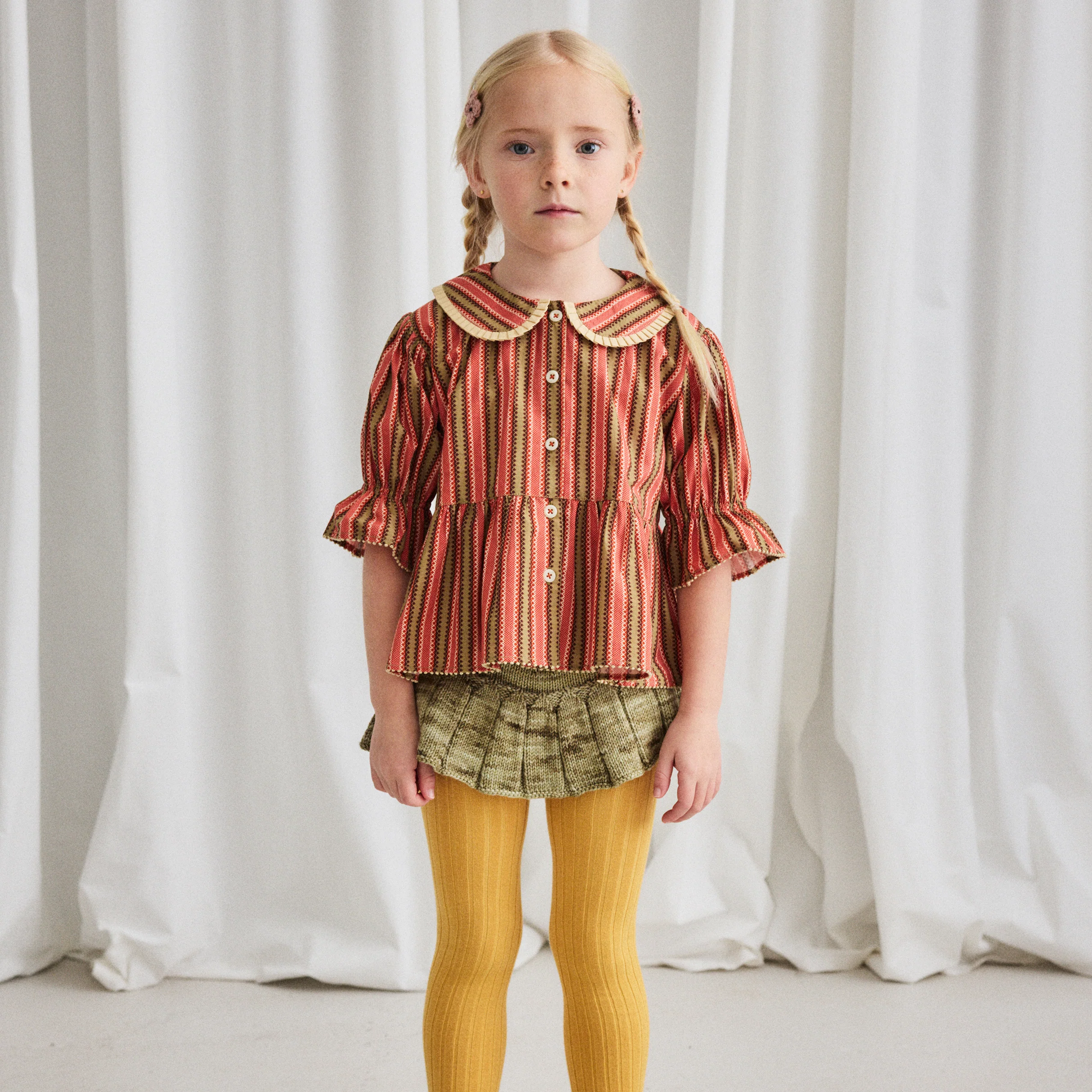 Kids Handknit Merino Wool Skating Pond Skirt - Ponderosa - Image 2